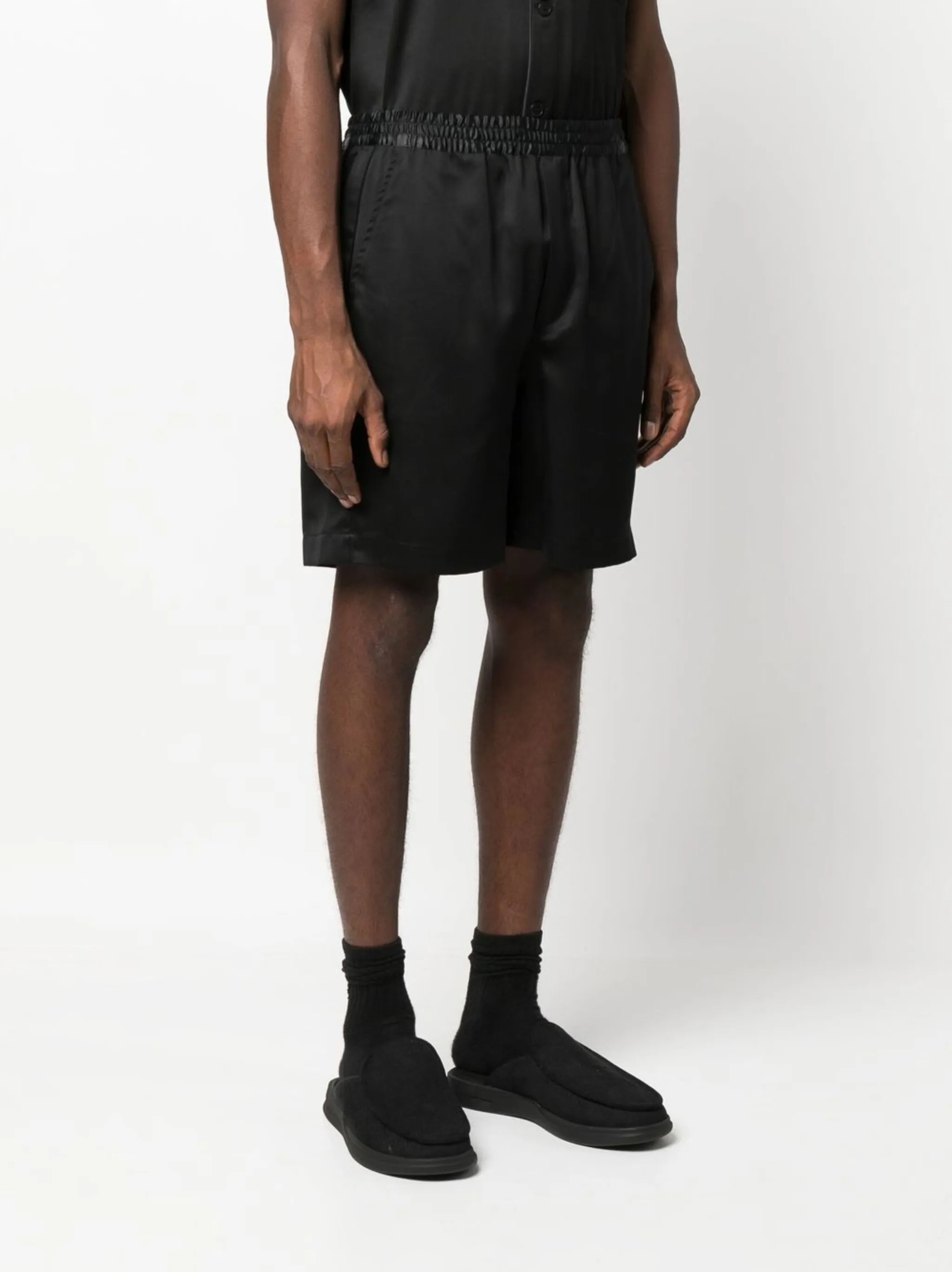 elasticated-waist Bermuda shorts