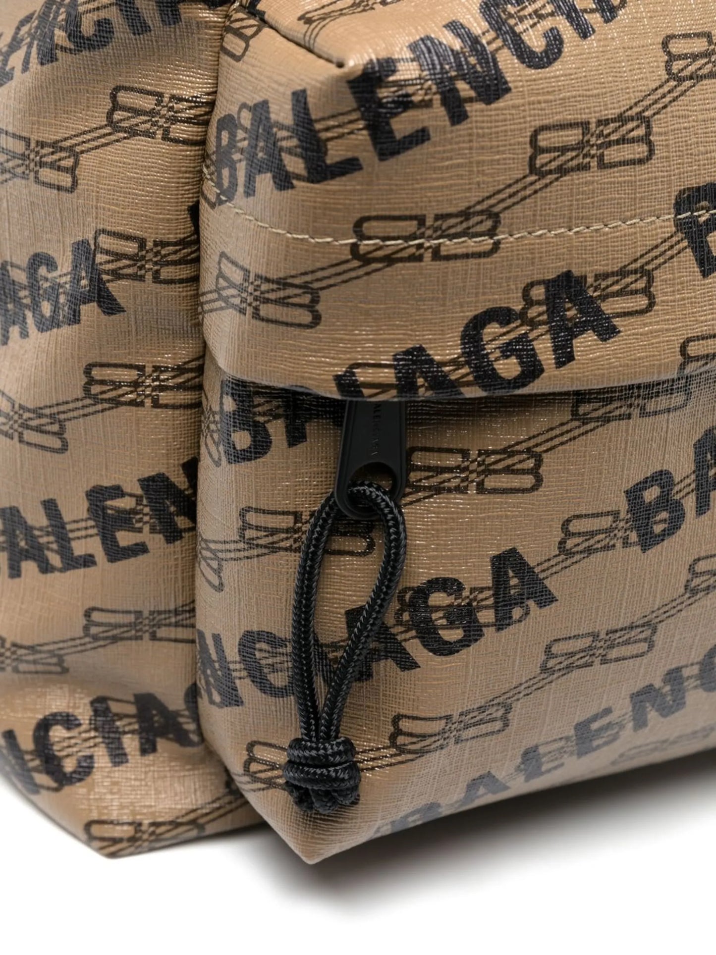 monogram-print coated canvas backpack