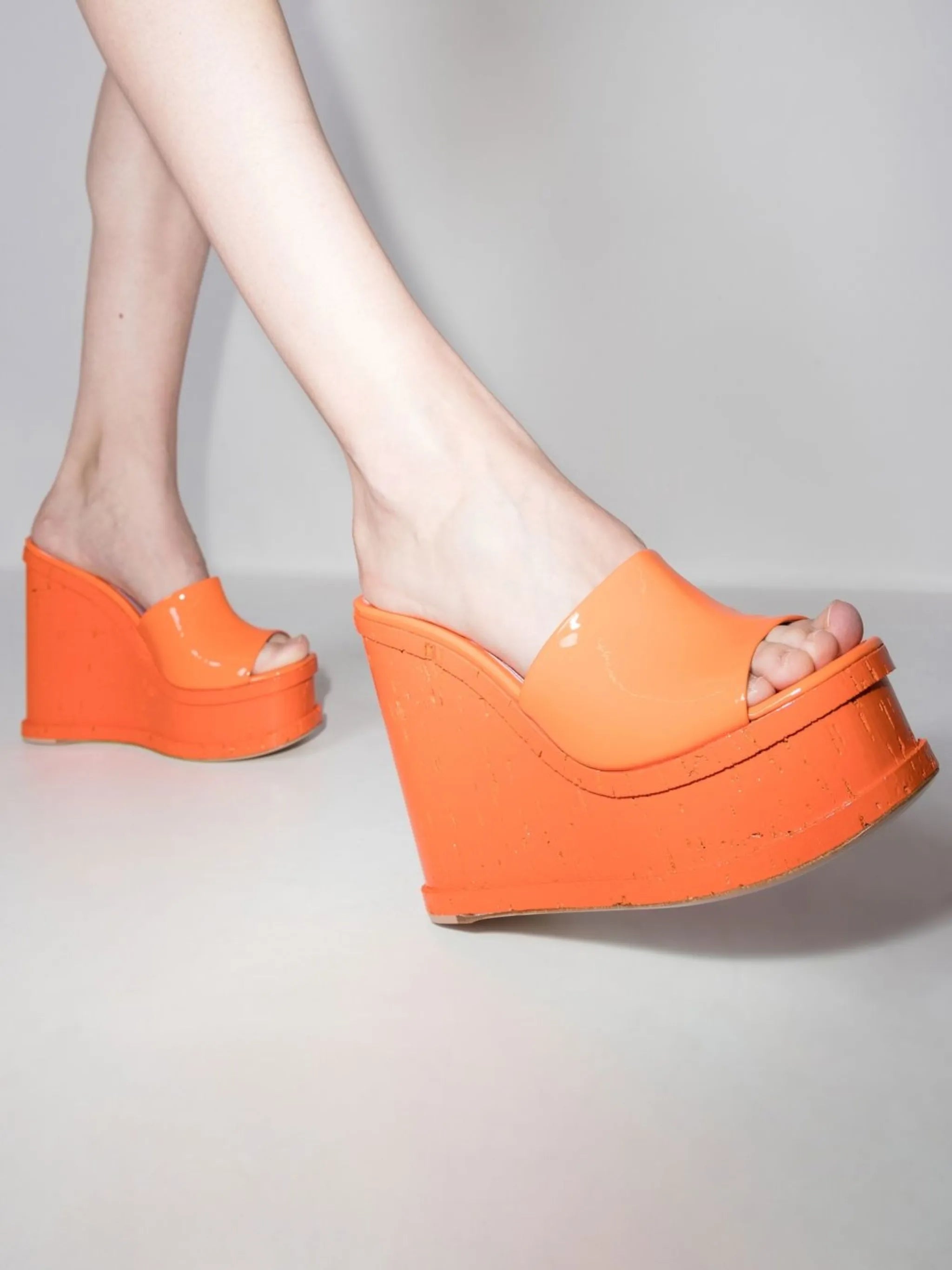 Lacquer Doll 155mm wedge sandals