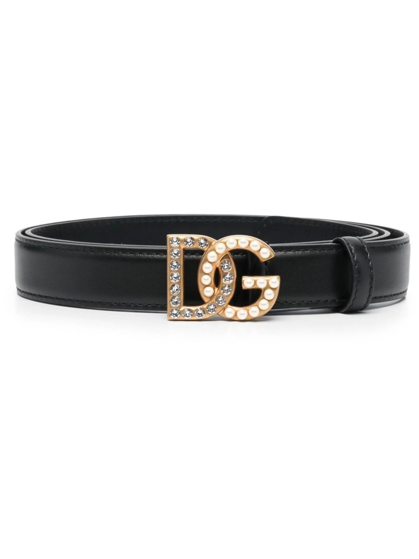 embellished logo-buckle belt
