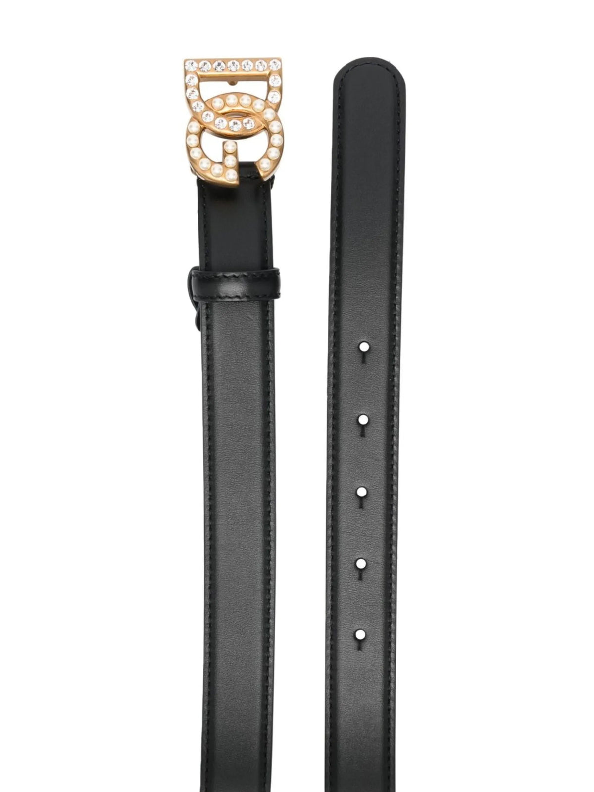 embellished logo-buckle belt
