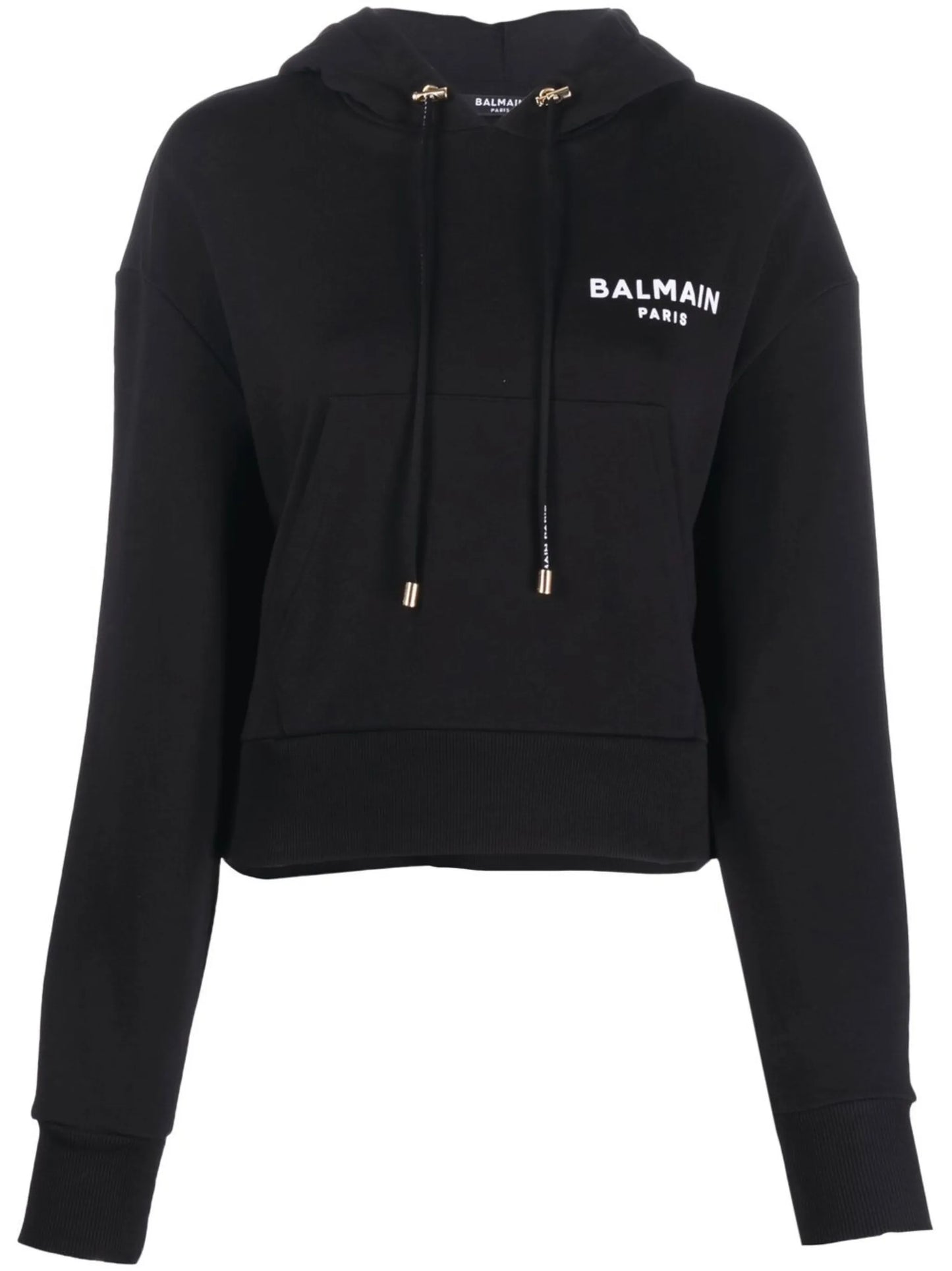 logo print drawstring hoodie