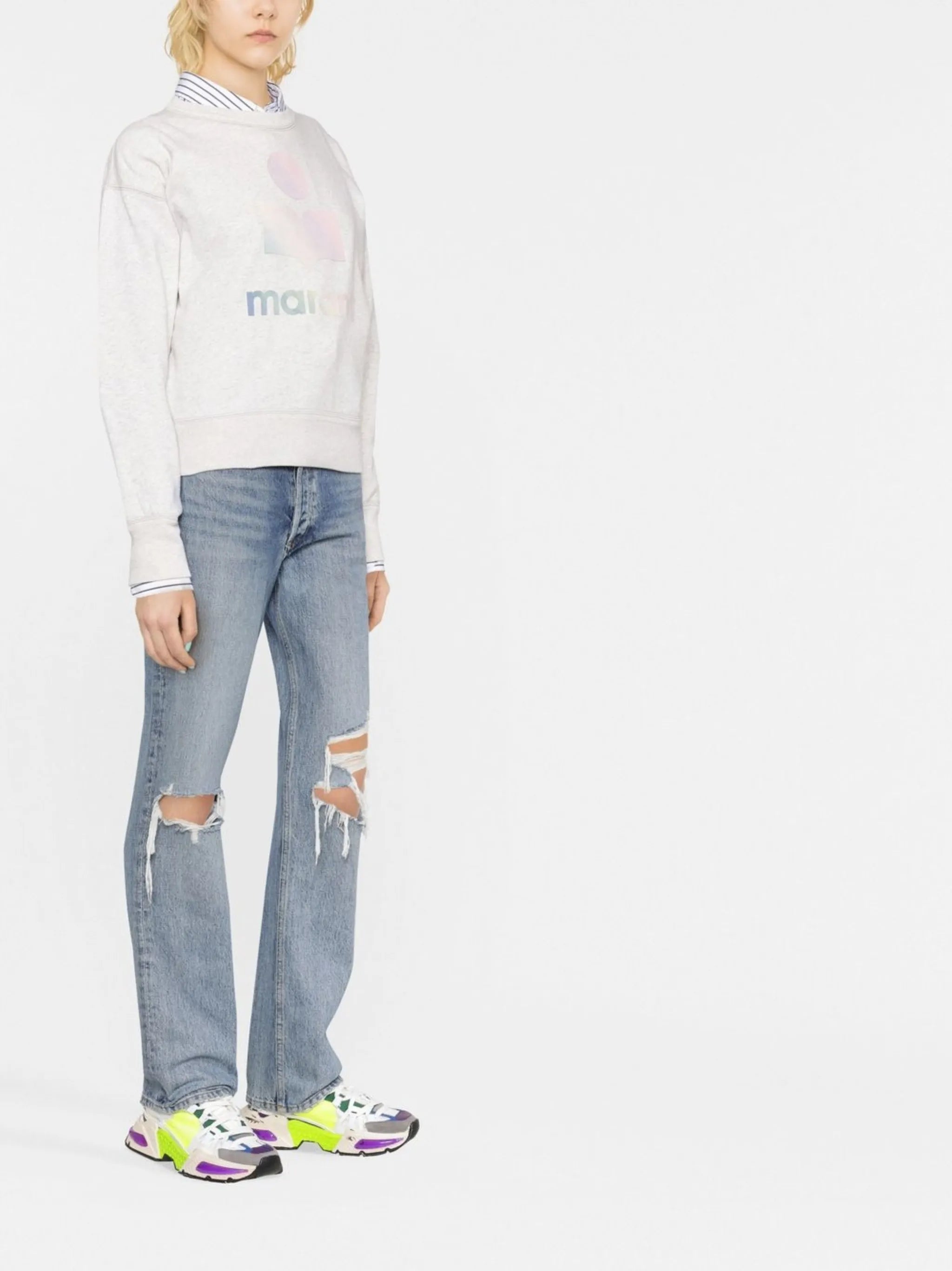 Mobyli logo-print gradient sweatshirt