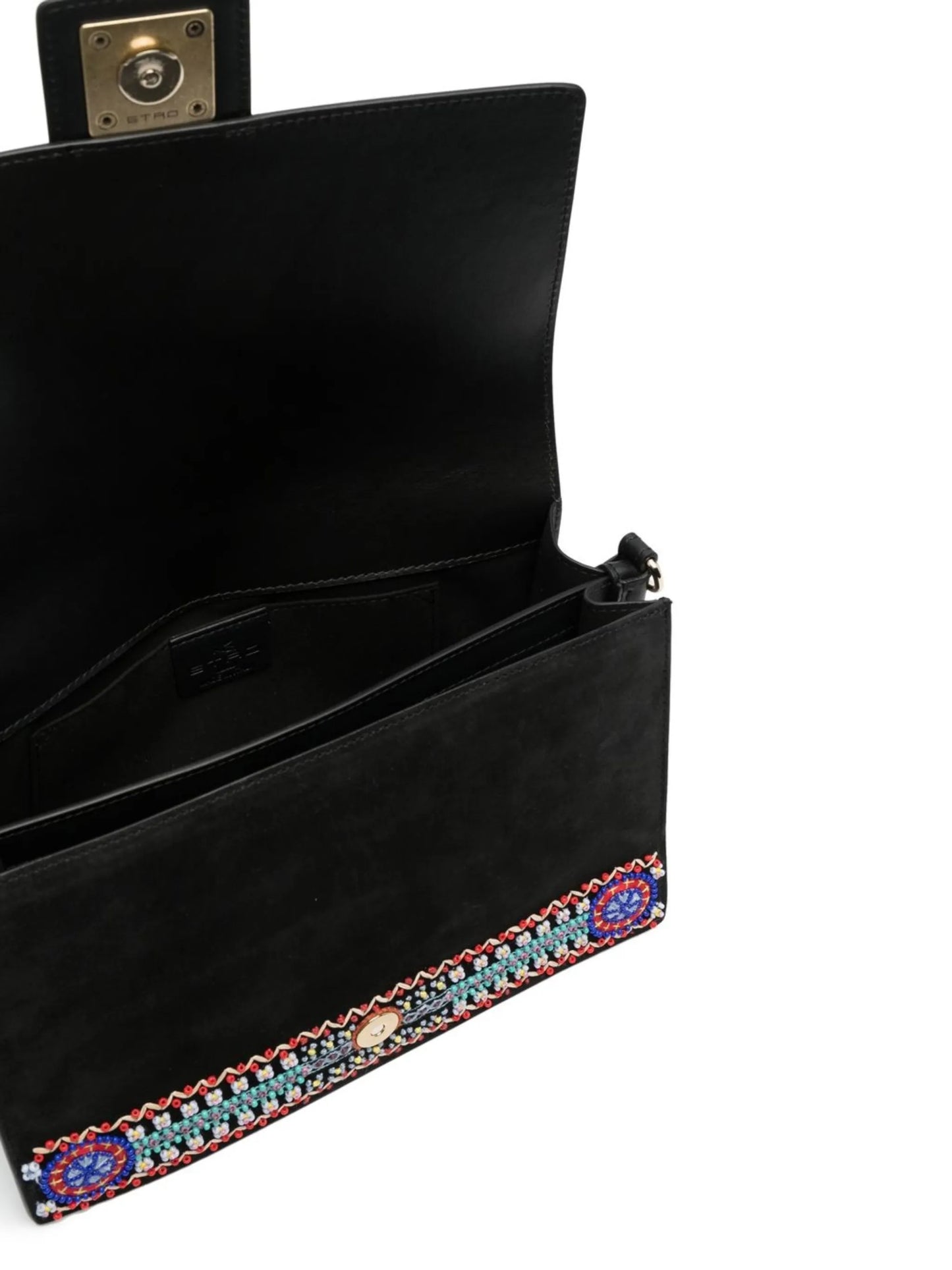 appliqué paisley-pattern shoulder bag