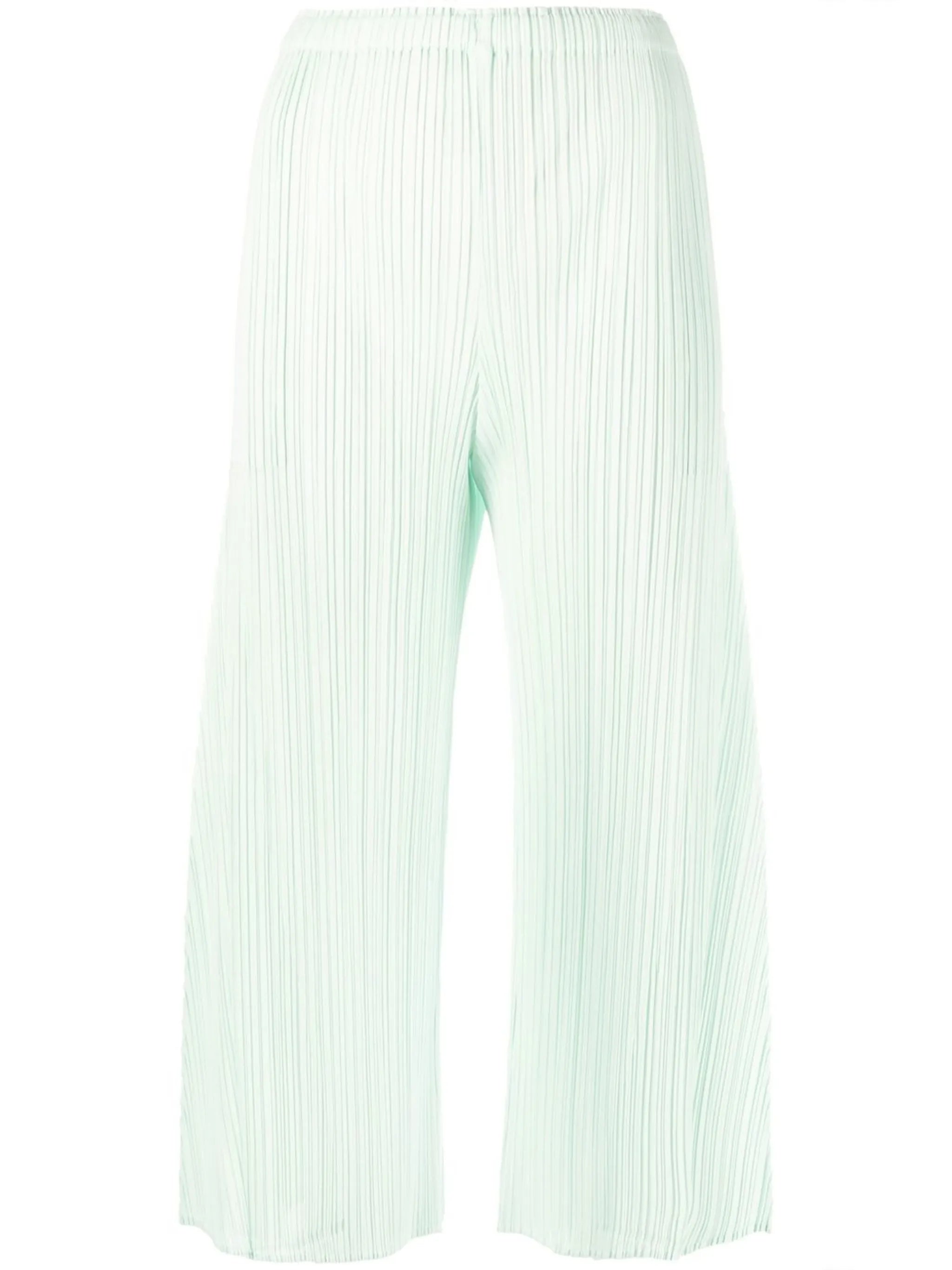 May plissé cropped trousers