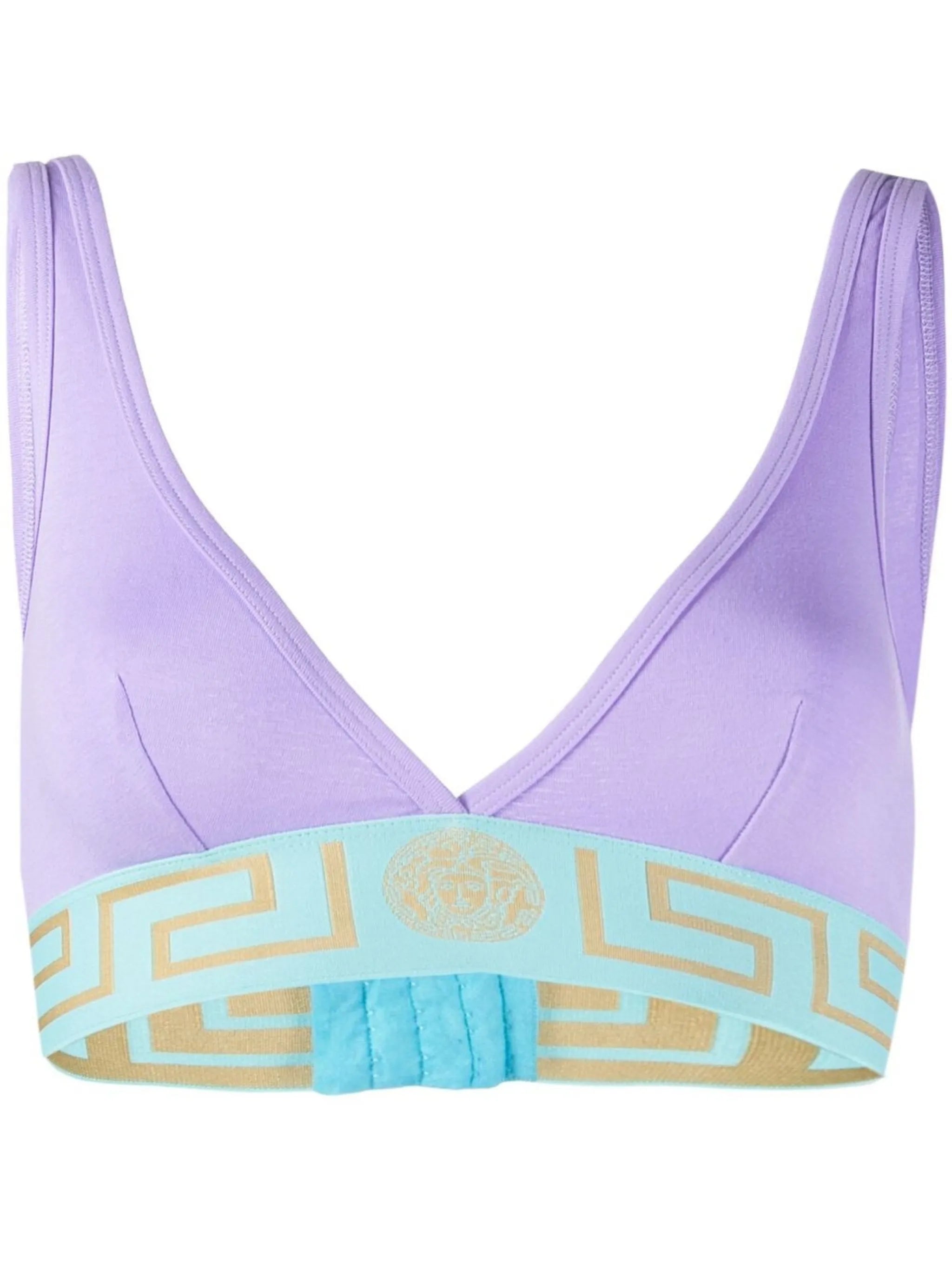 Greca logo-underband bra