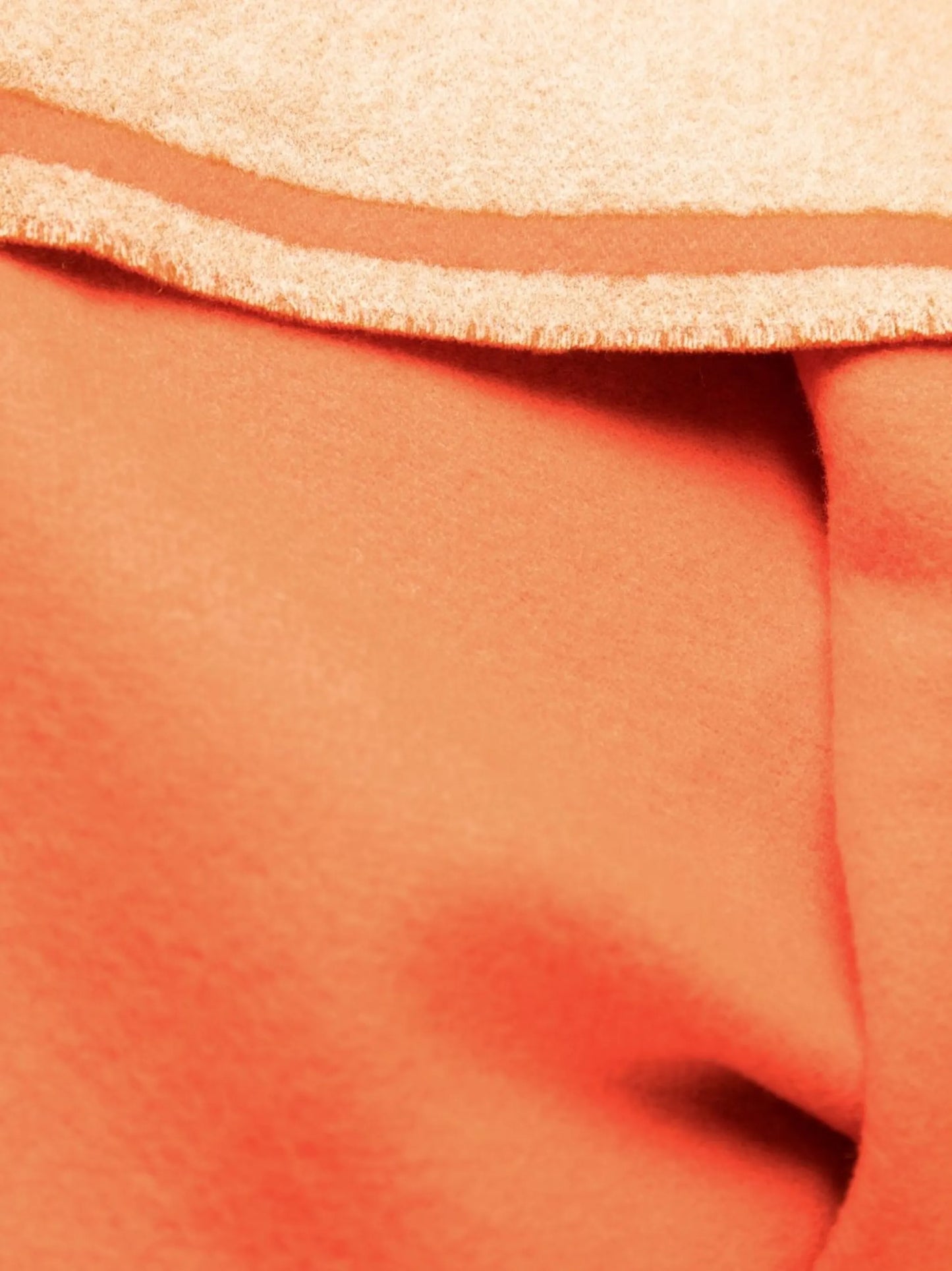 logo-jacquard fringed cape