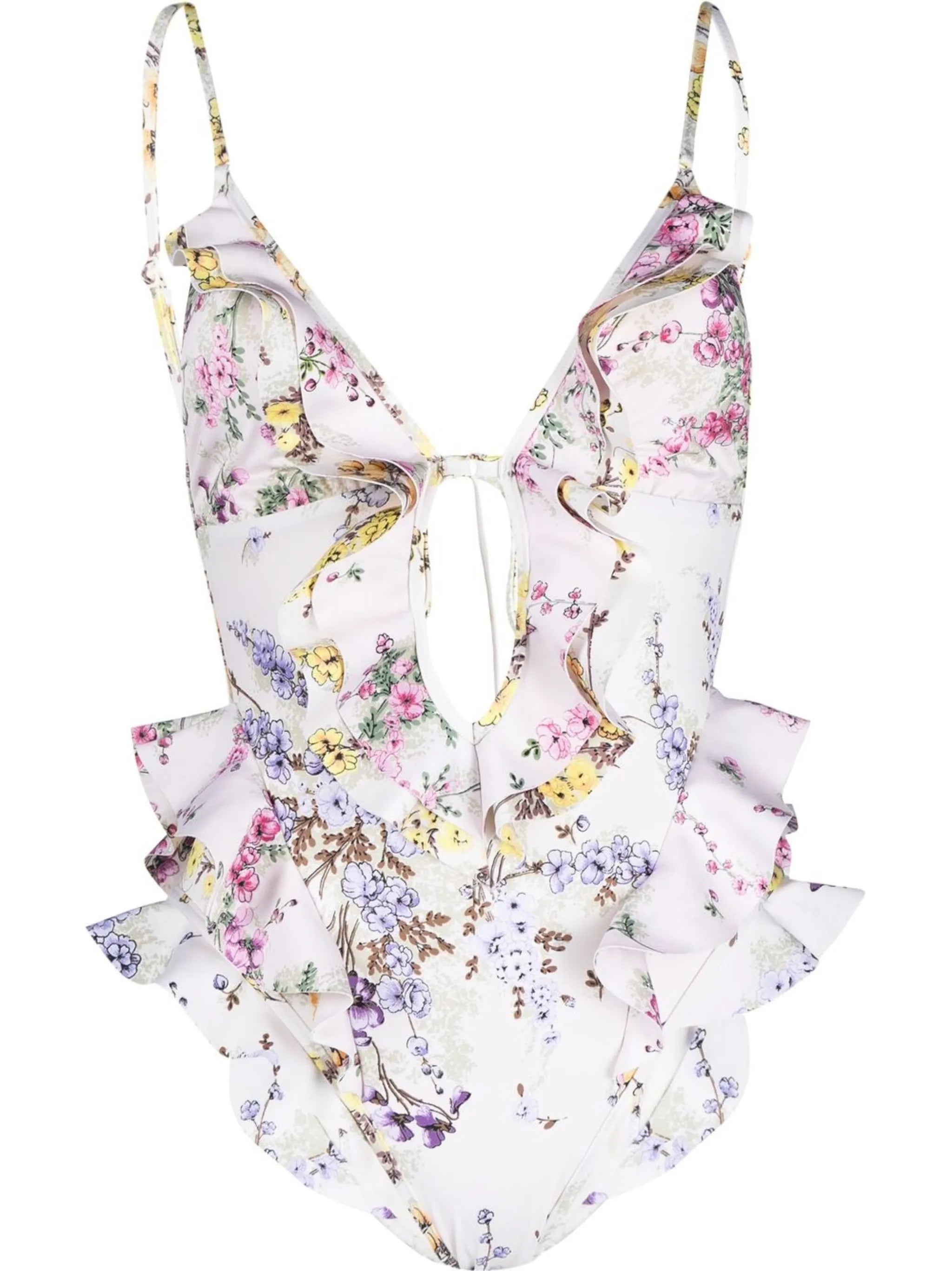 waterfall frill swimsuit