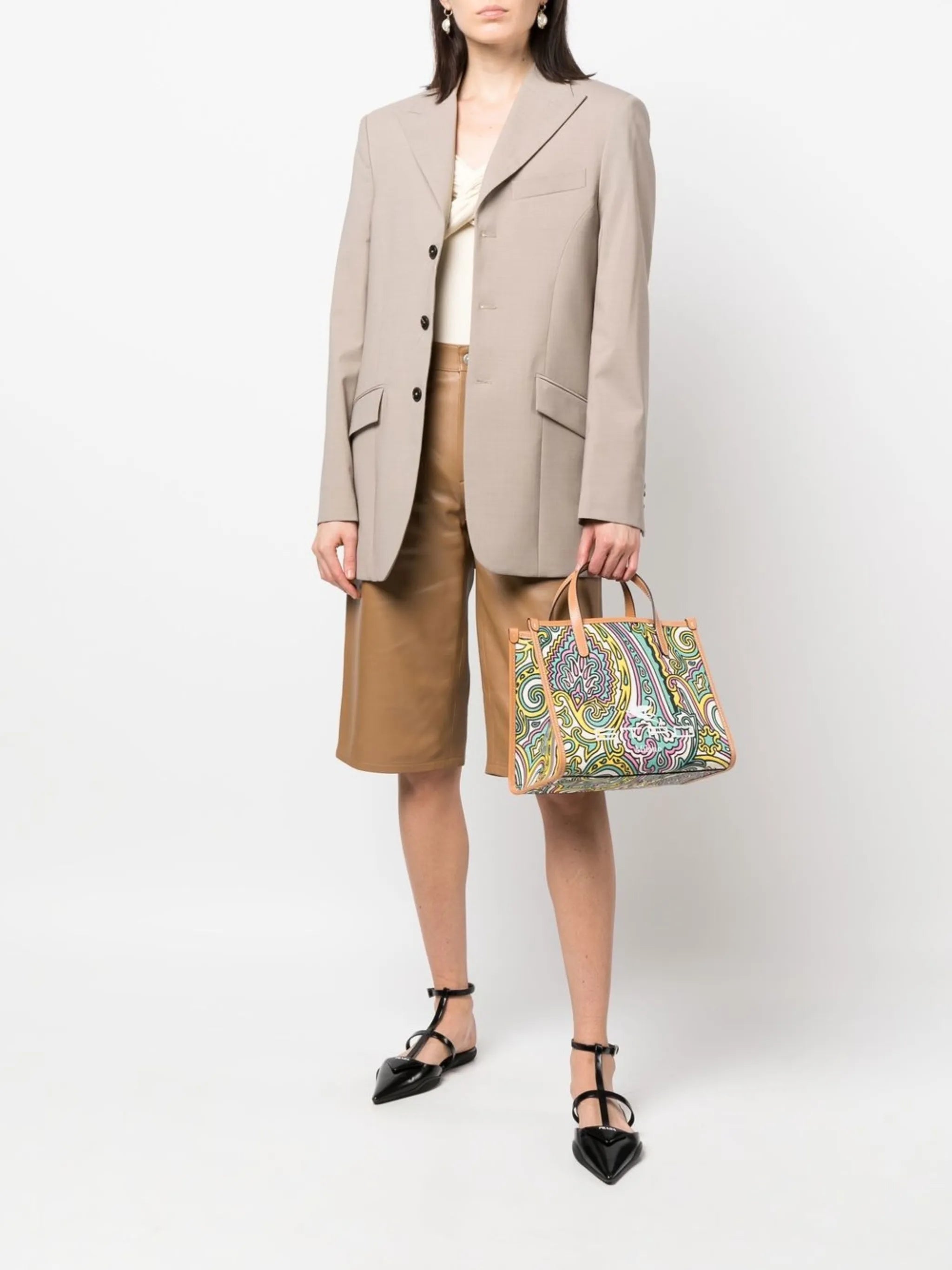 graphic-print tote bag