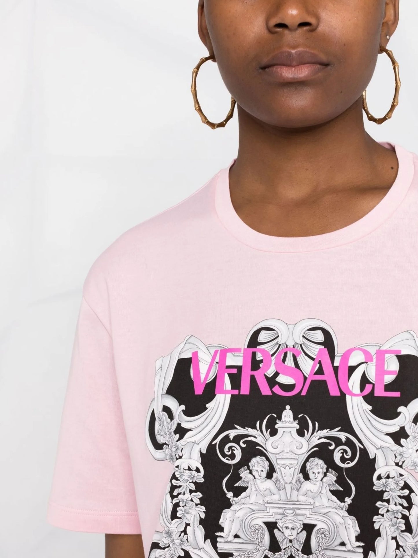 Silver Baroque logo-print T-shirt