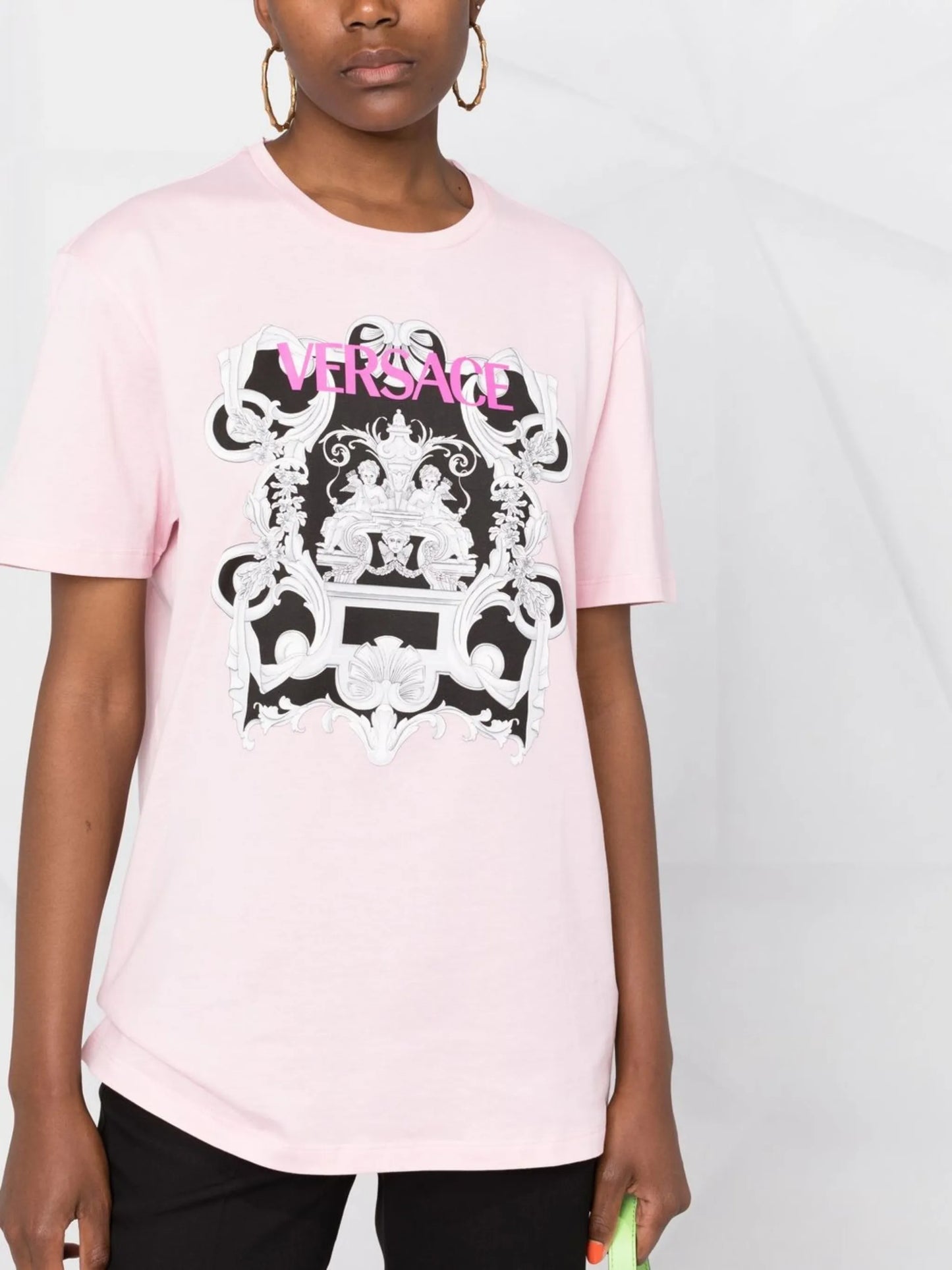 Silver Baroque logo-print T-shirt
