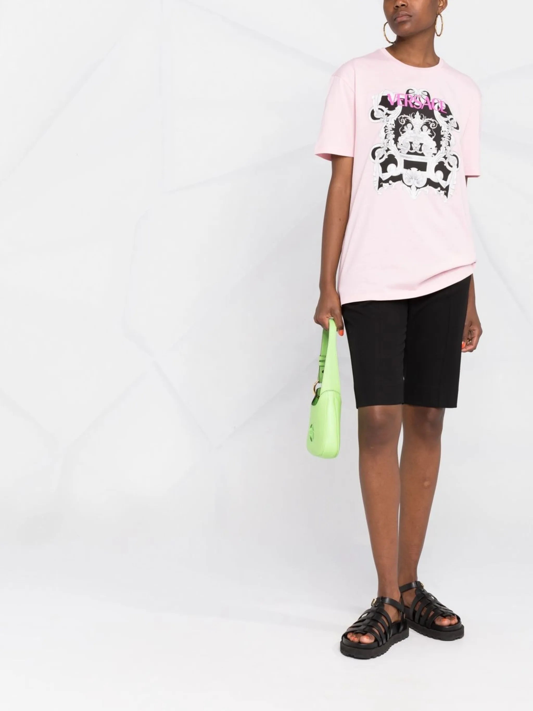 Silver Baroque logo-print T-shirt