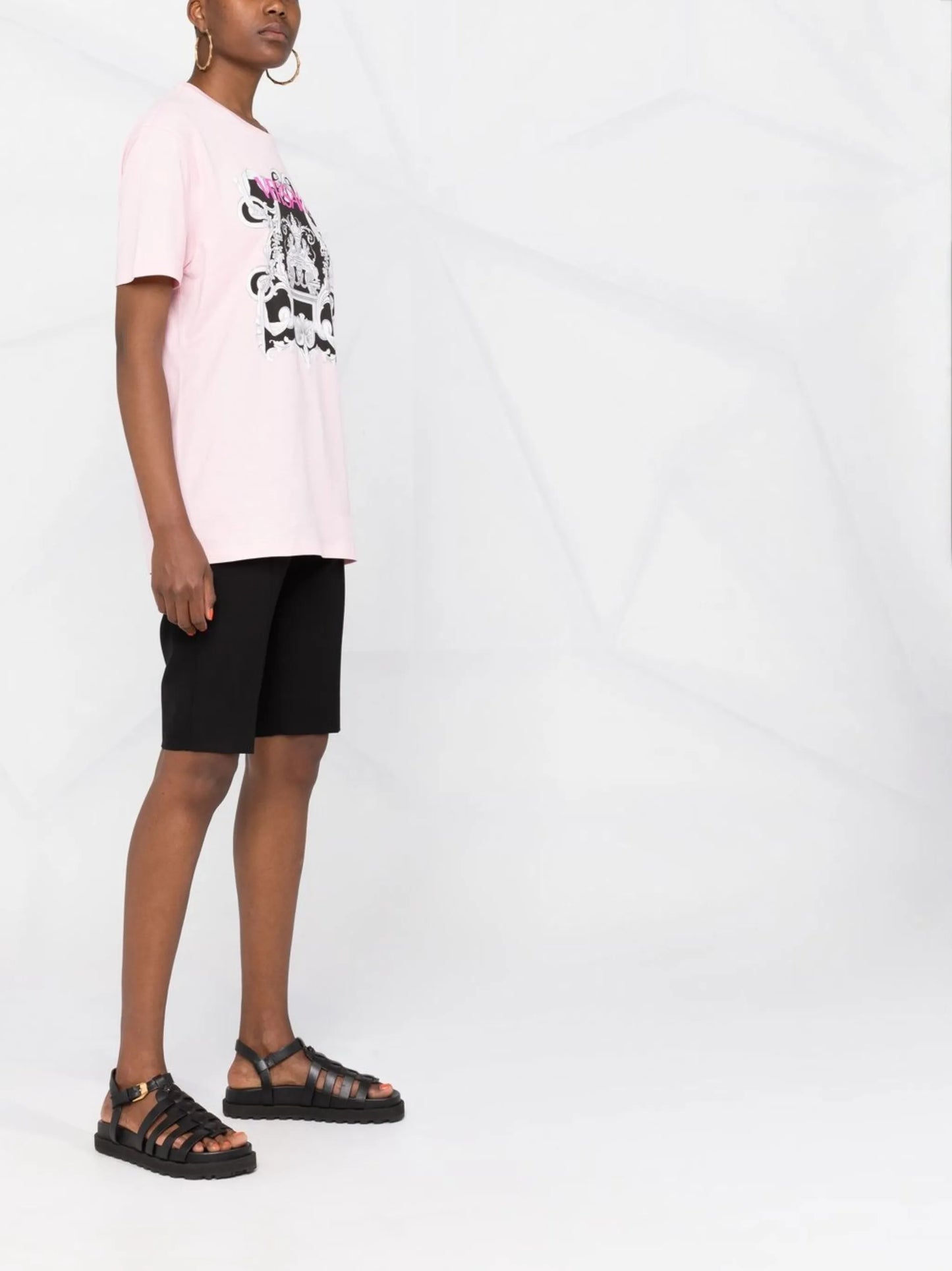 Silver Baroque logo-print T-shirt