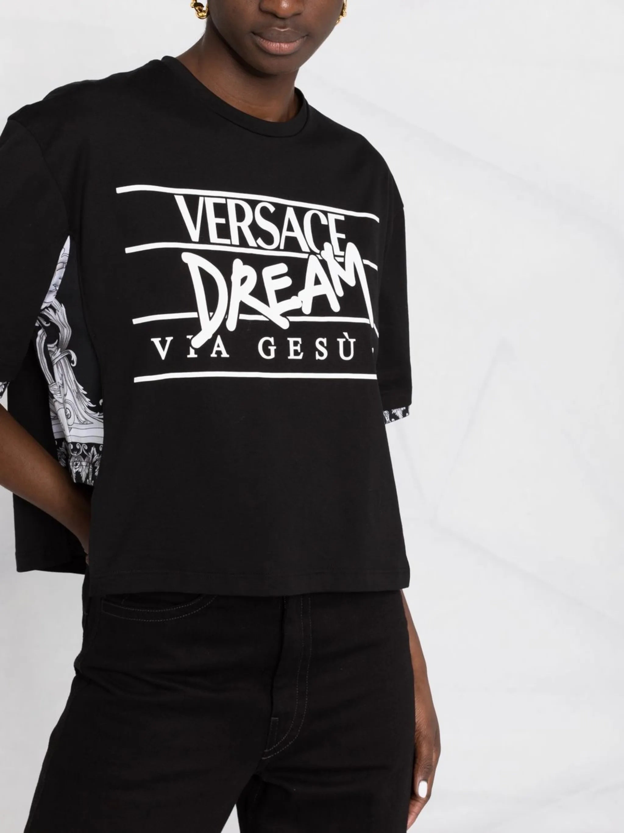 Silver Baroque slogan-print T-shirt