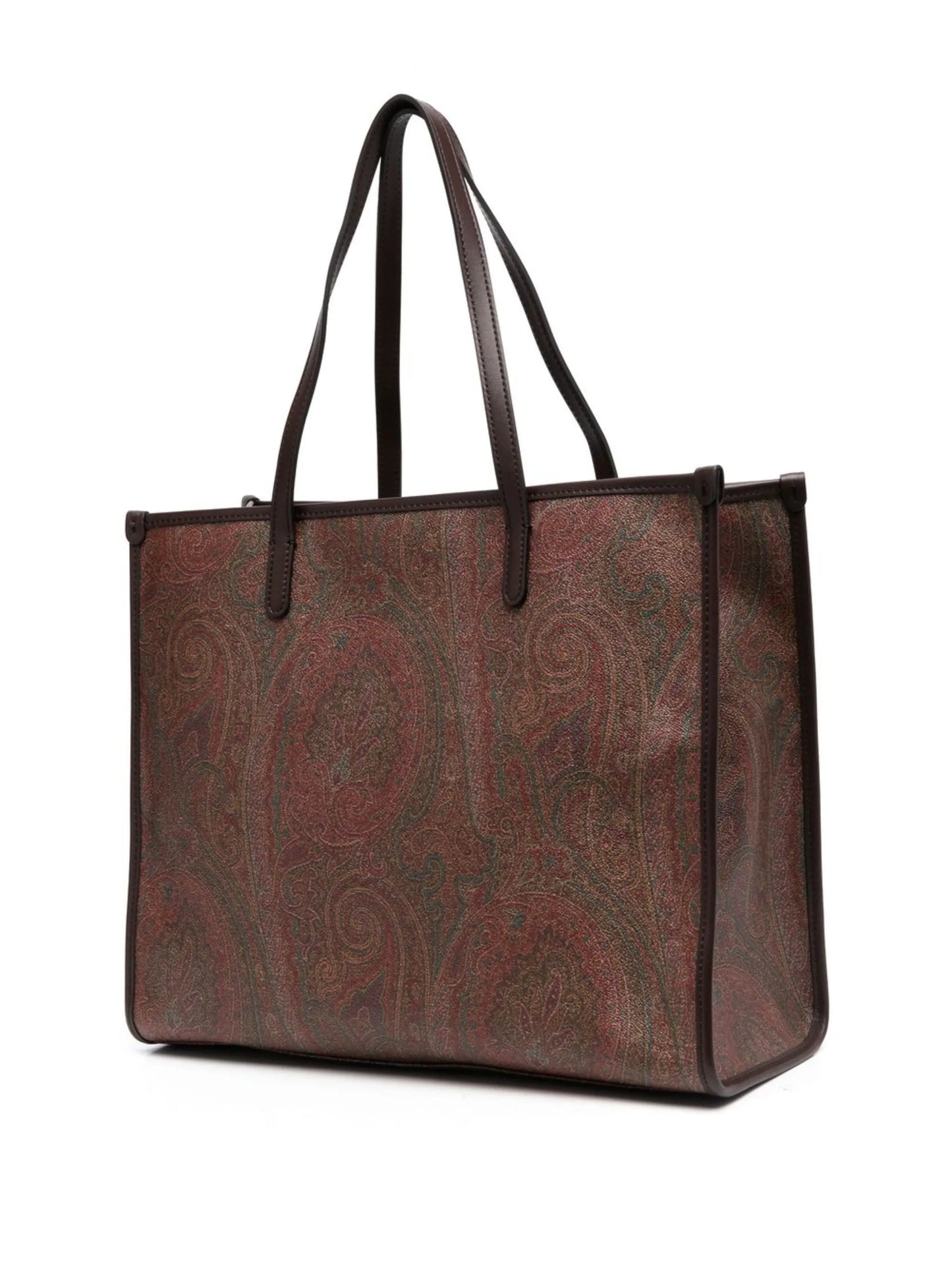 paisley-print studded tote bag