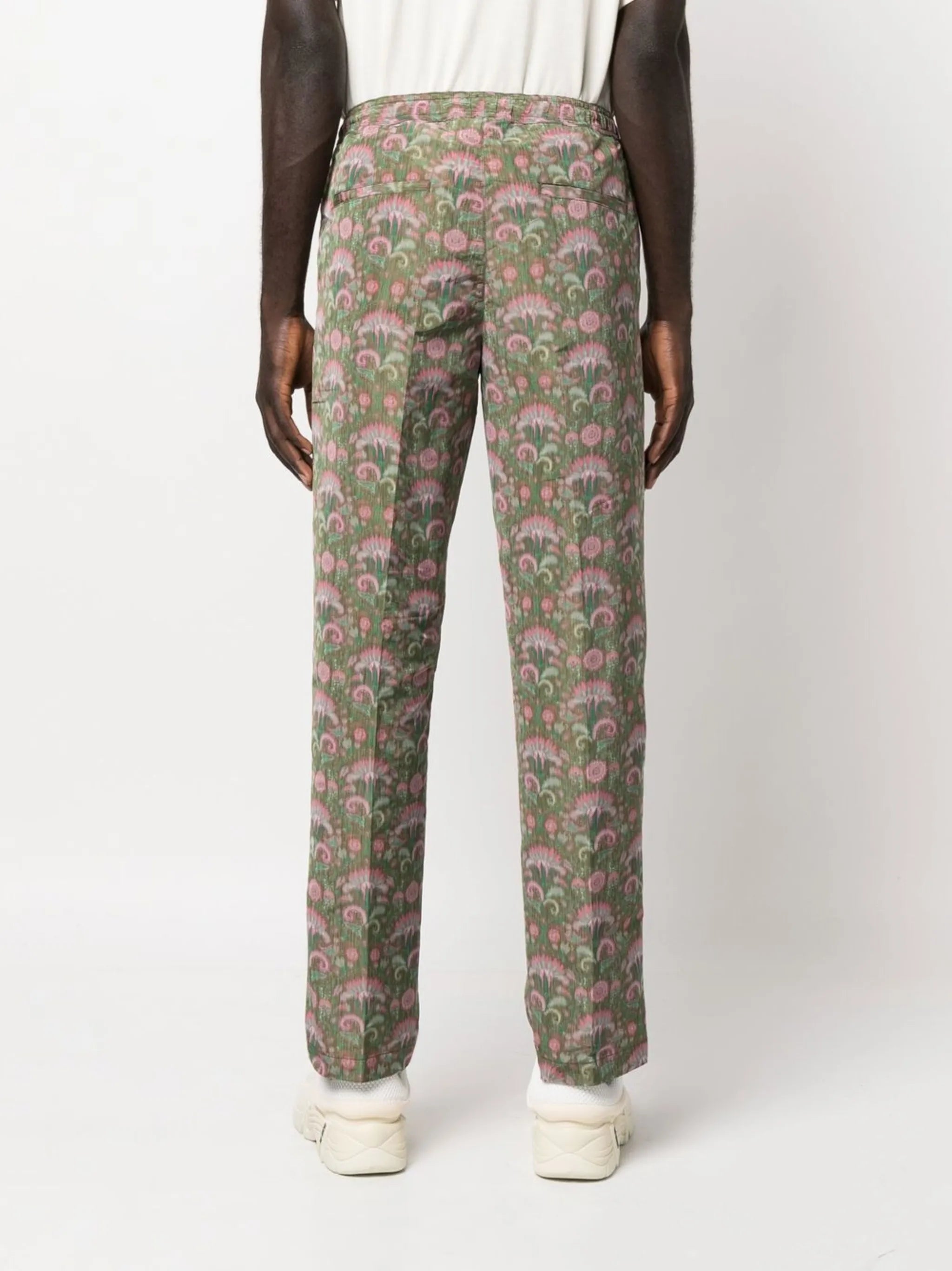 graphic-print trousers