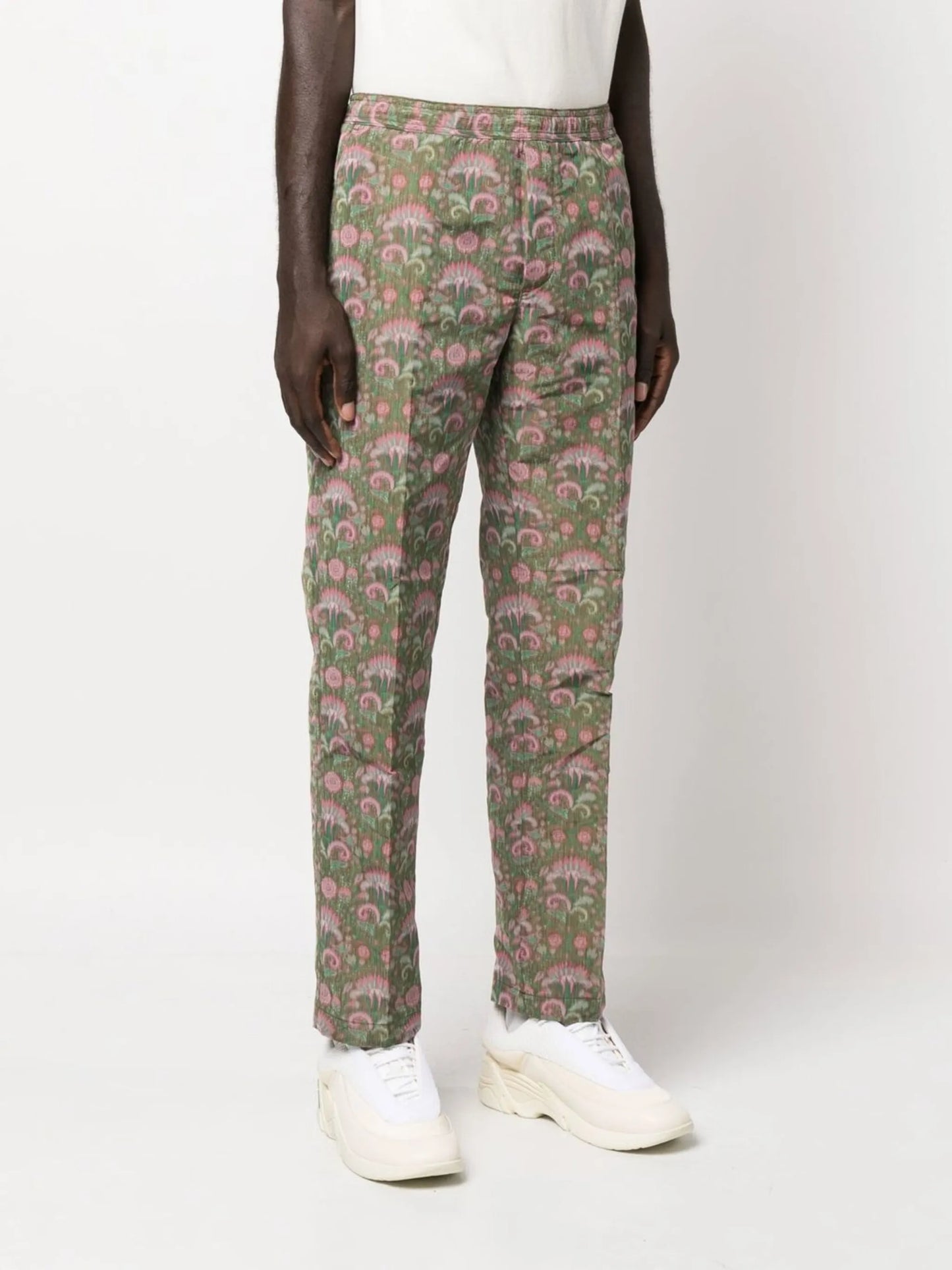 graphic-print trousers