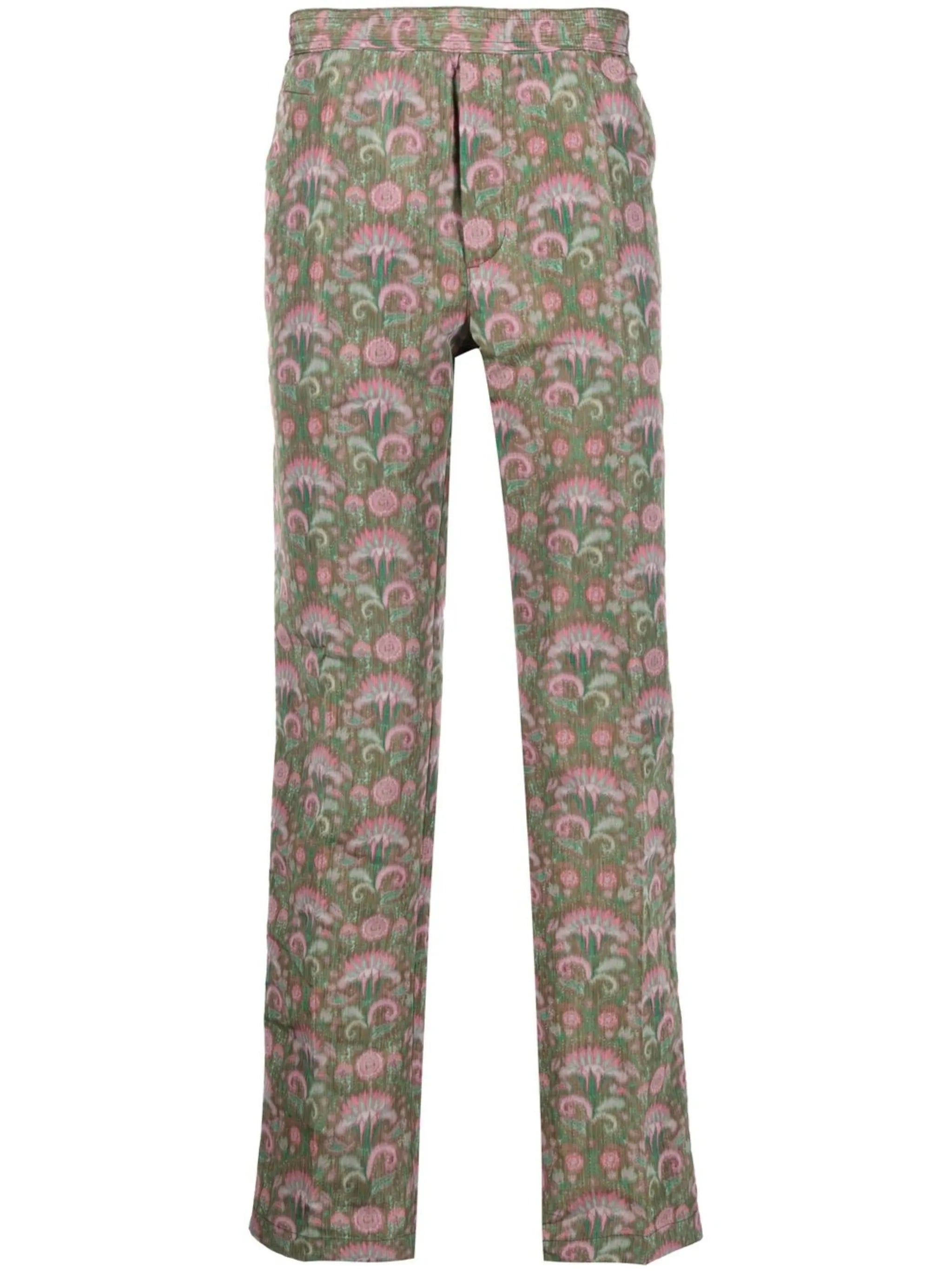 graphic-print trousers