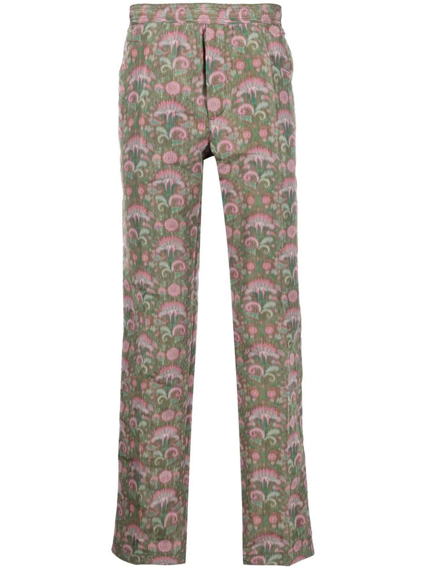 graphic-print trousers