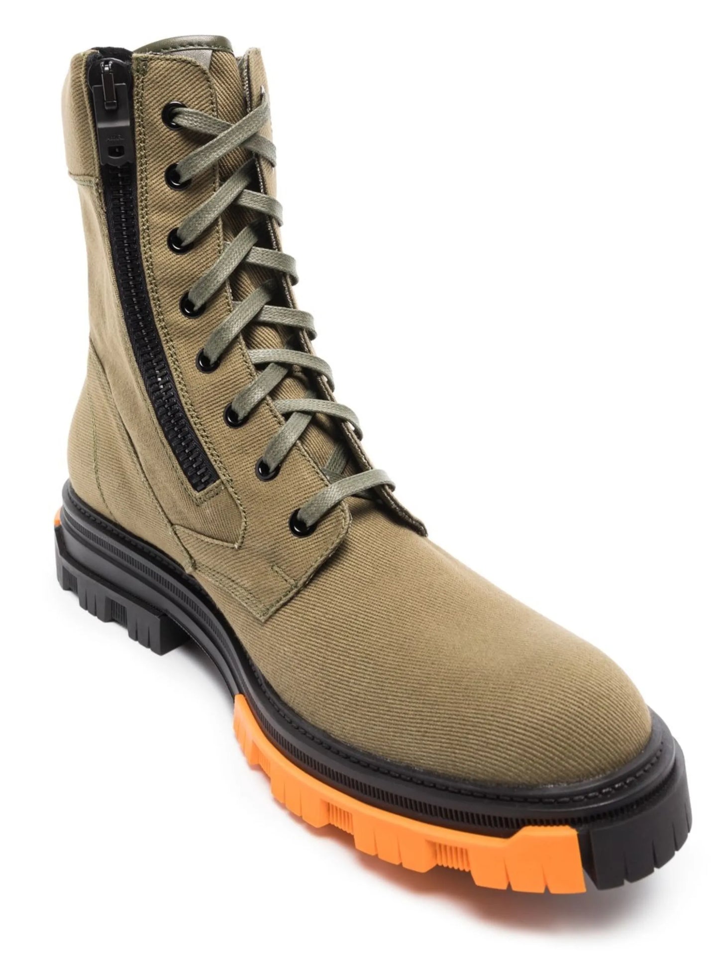 logo-patch combat boots