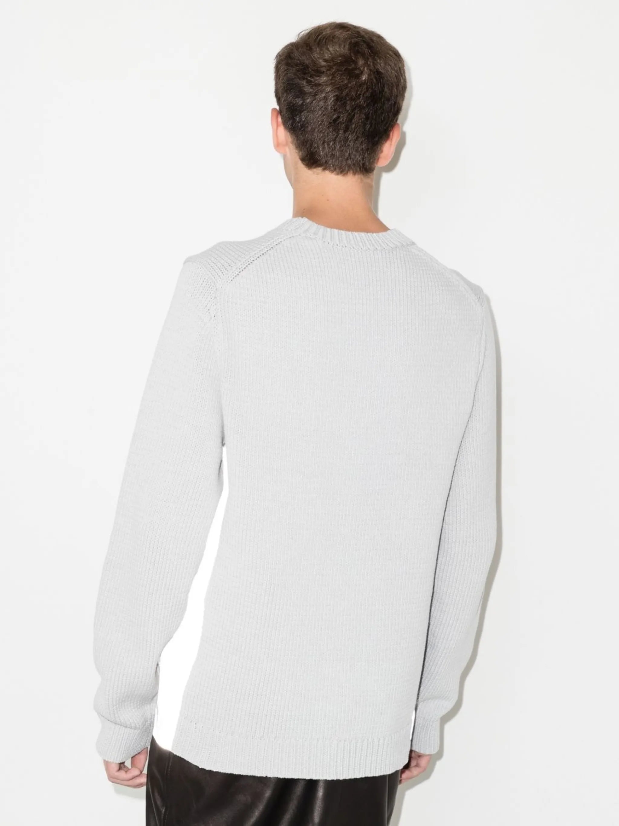 ribbed-knit panelled jumper