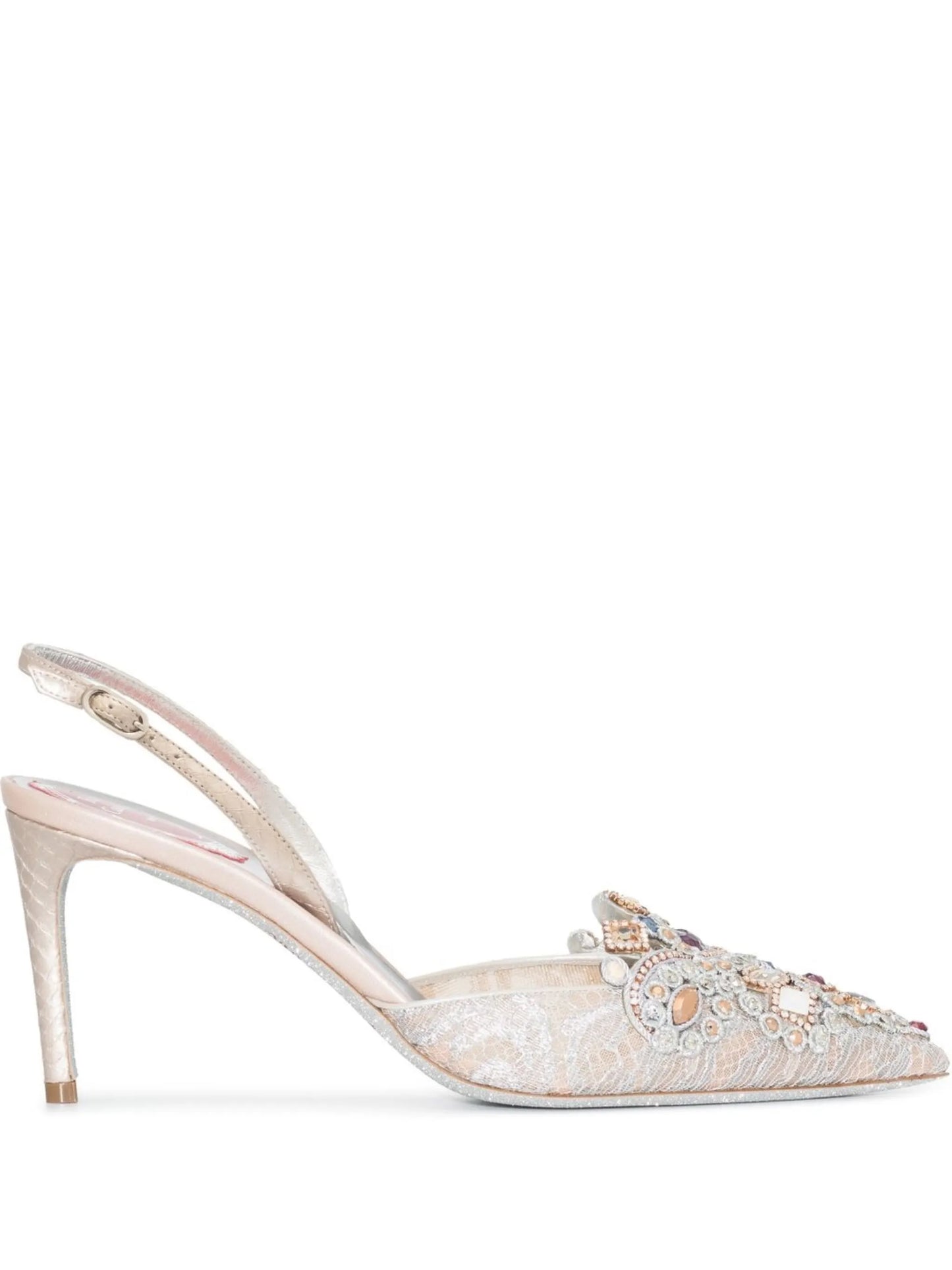 crystal-embellished pointed-toe pumps