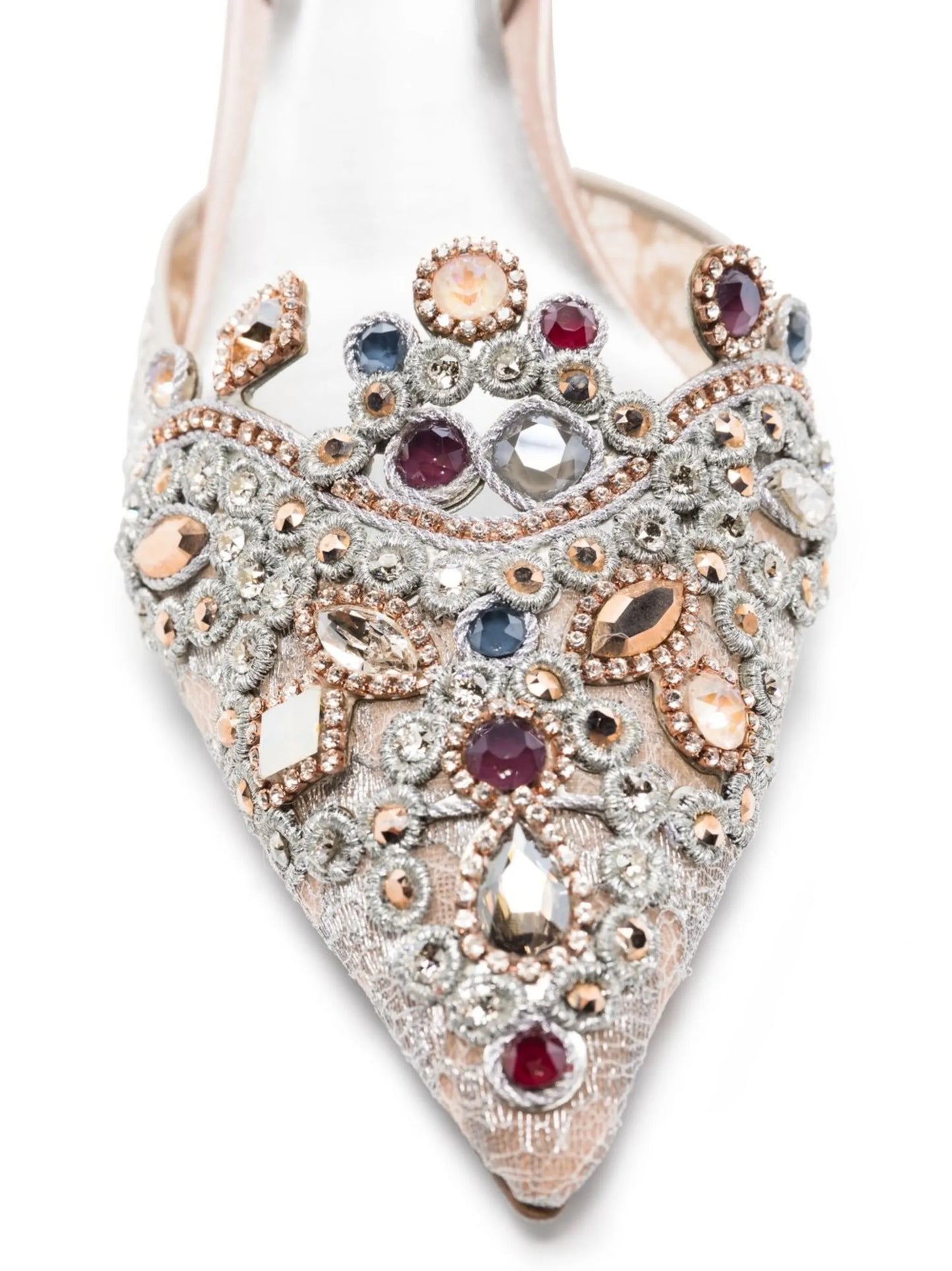 crystal-embellished pointed-toe pumps