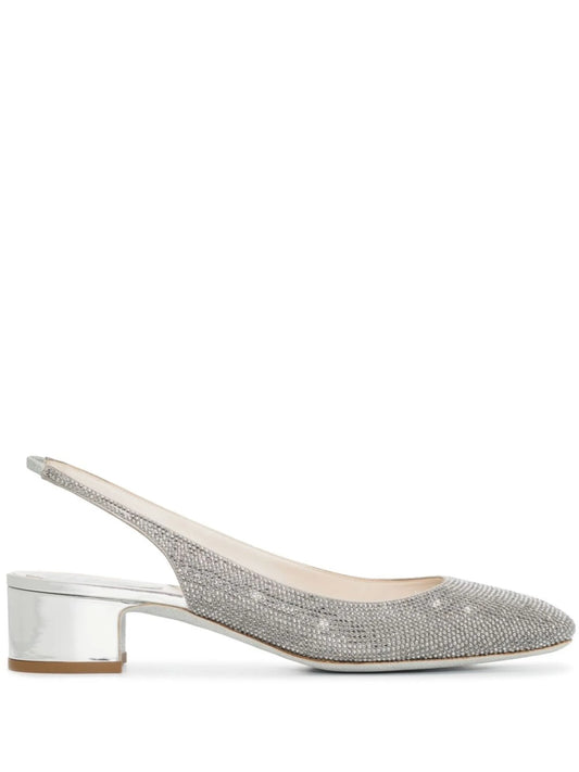 40mm block-heel square-toe pumps