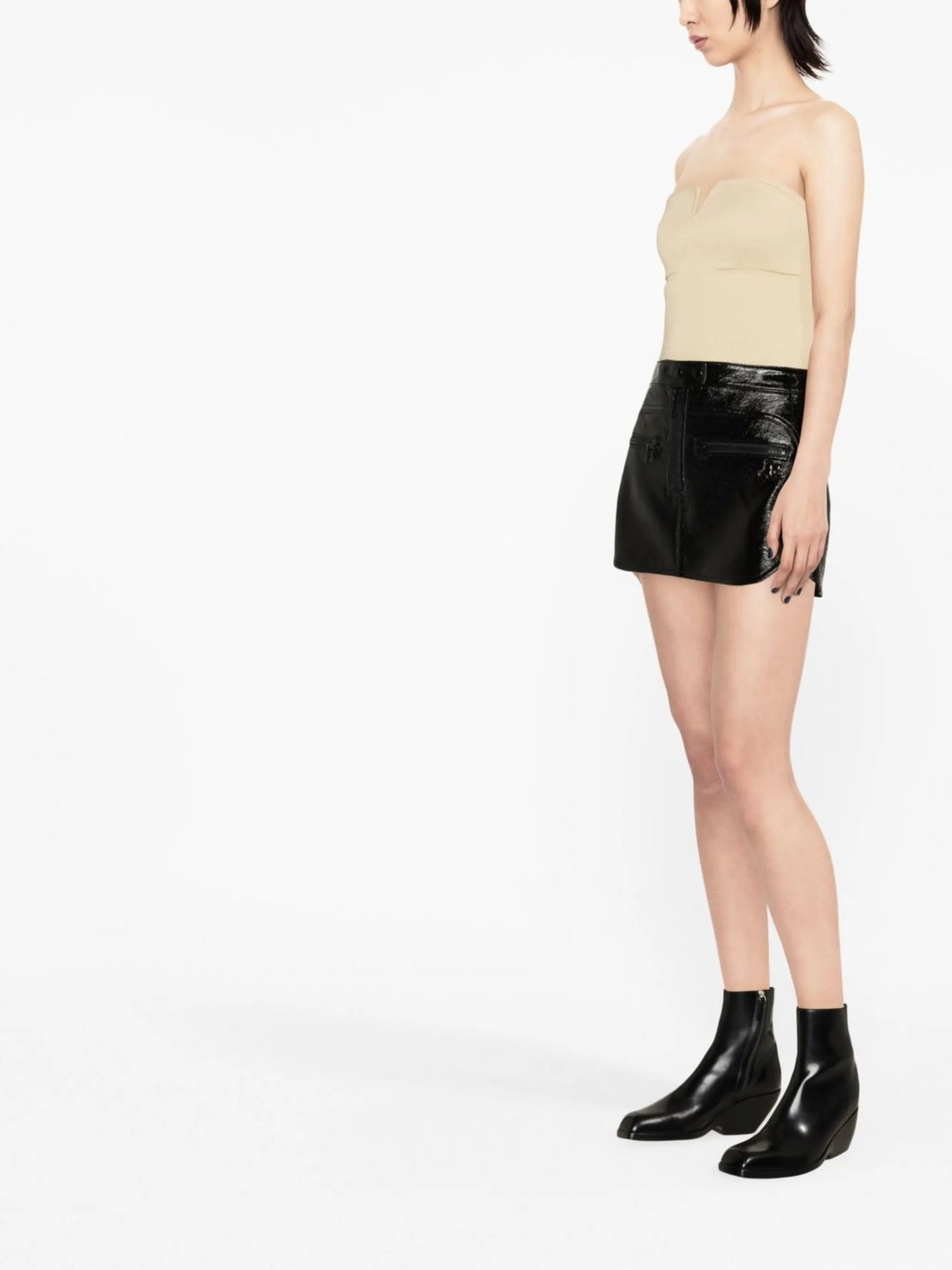 vinyl mini skirt