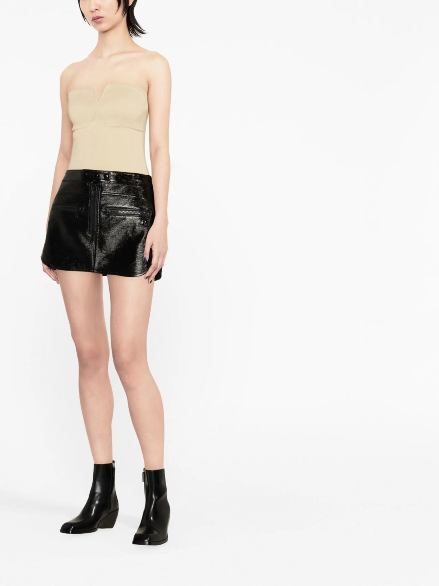 vinyl mini skirt