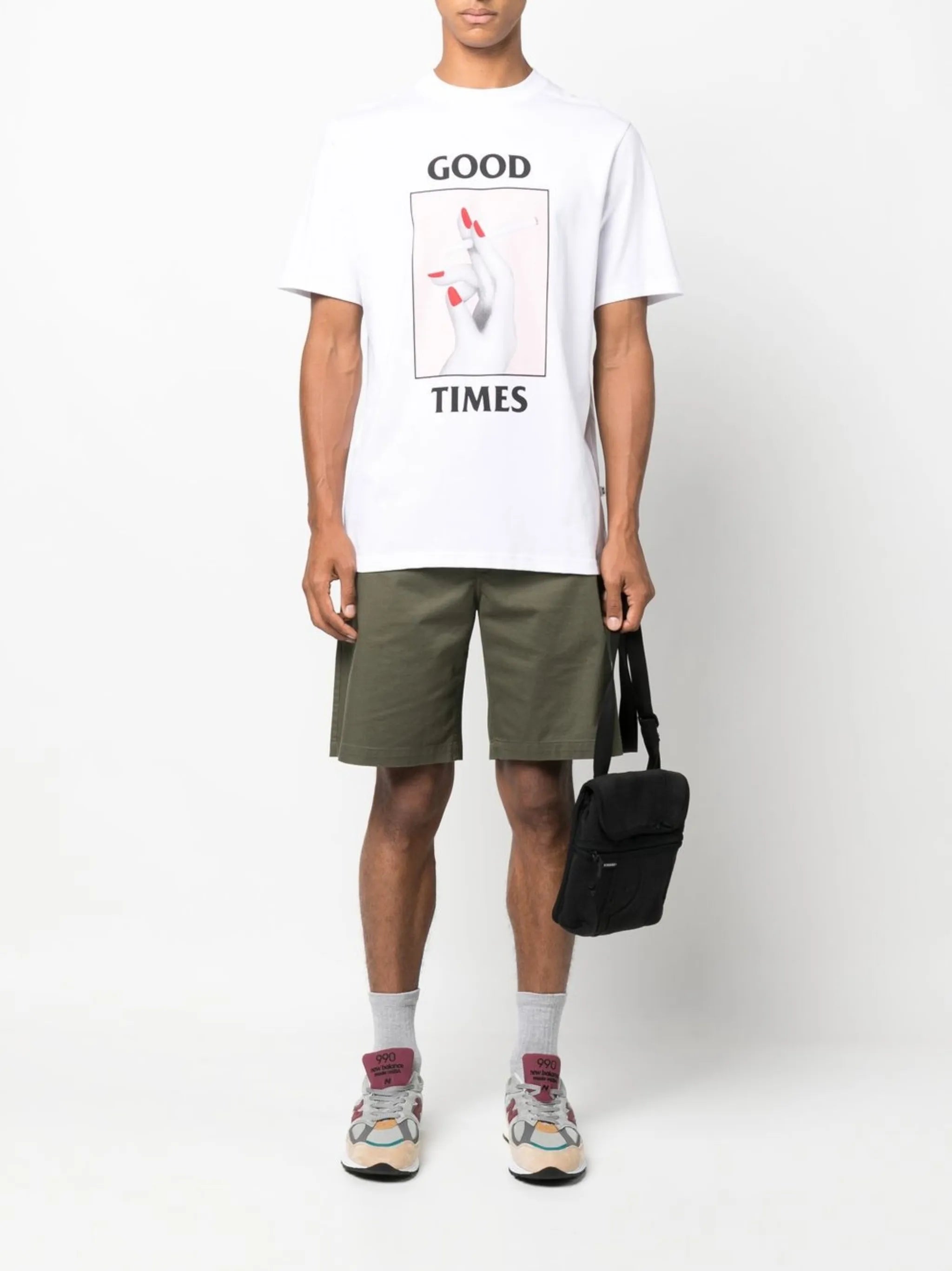 graphic-print round-neck T-shirt