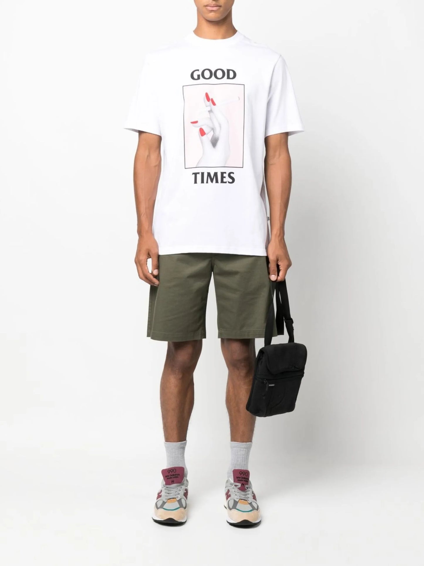 graphic-print round-neck T-shirt
