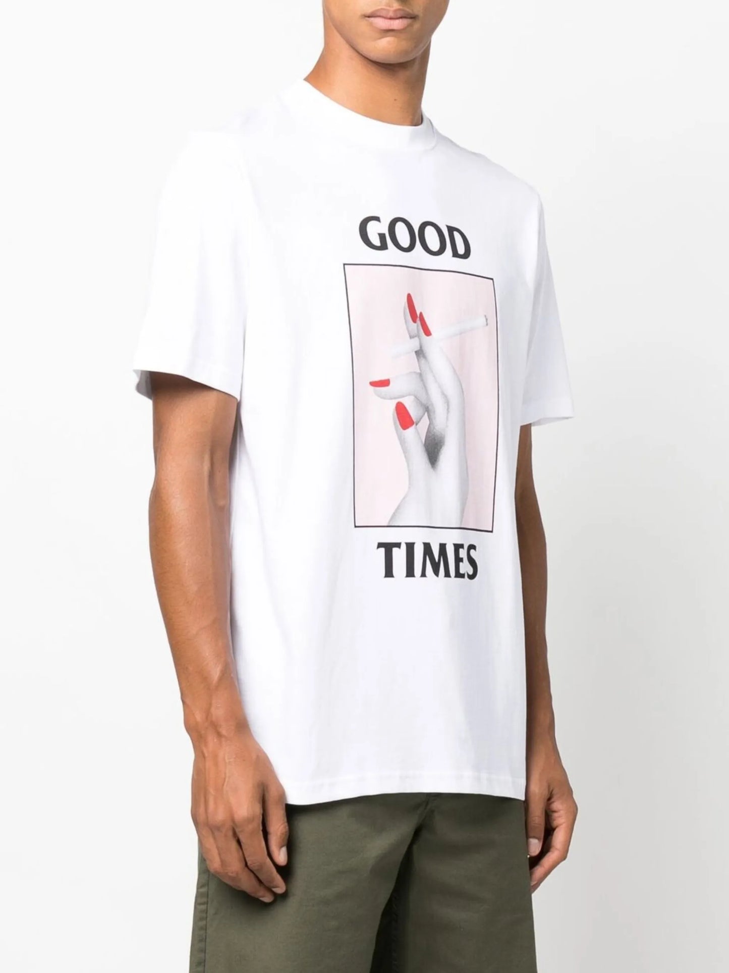 graphic-print round-neck T-shirt