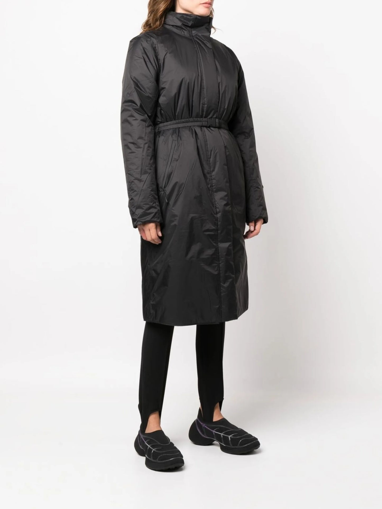 padded mid-length coat