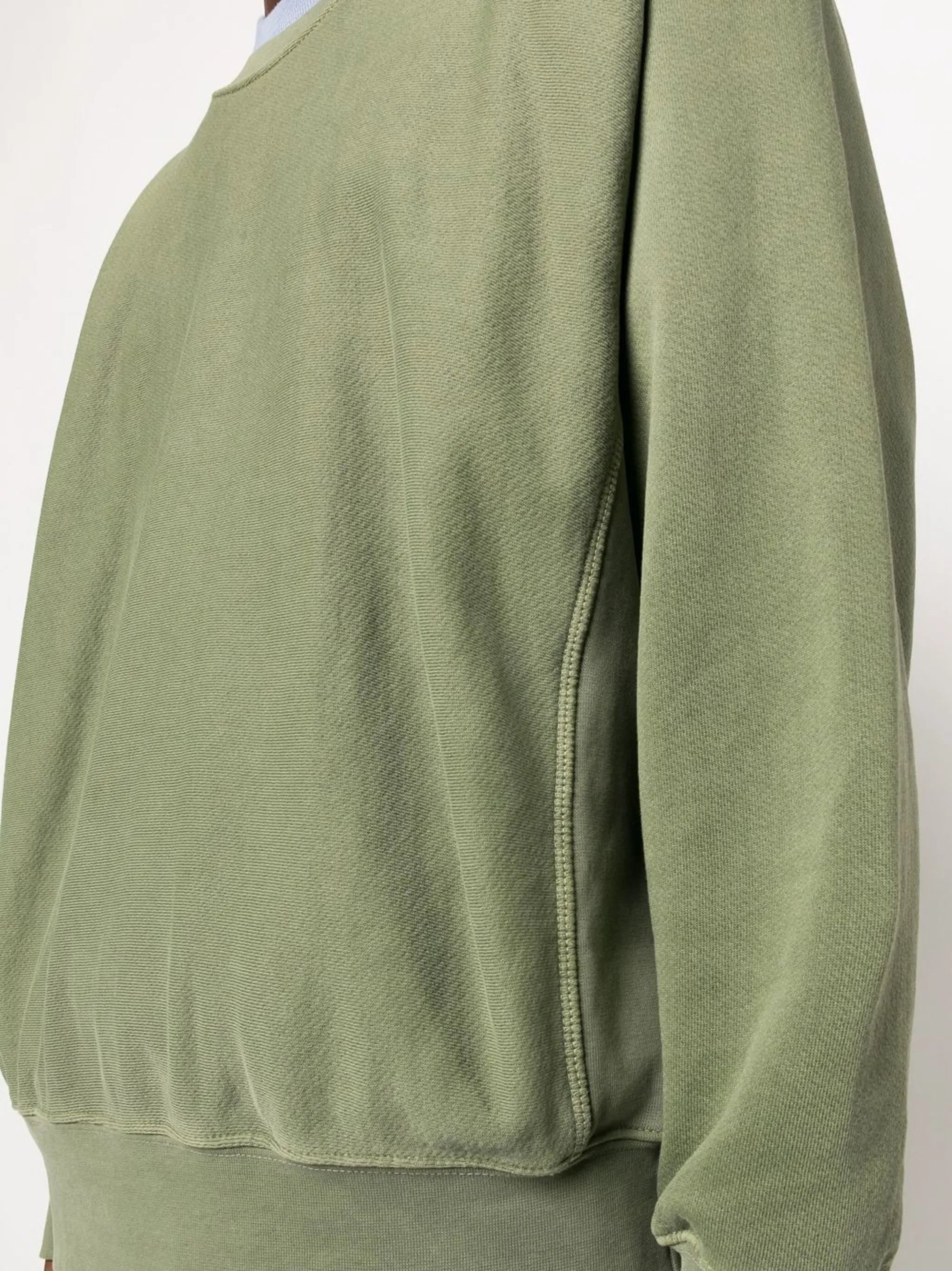 fleece-texture crew neck jumper