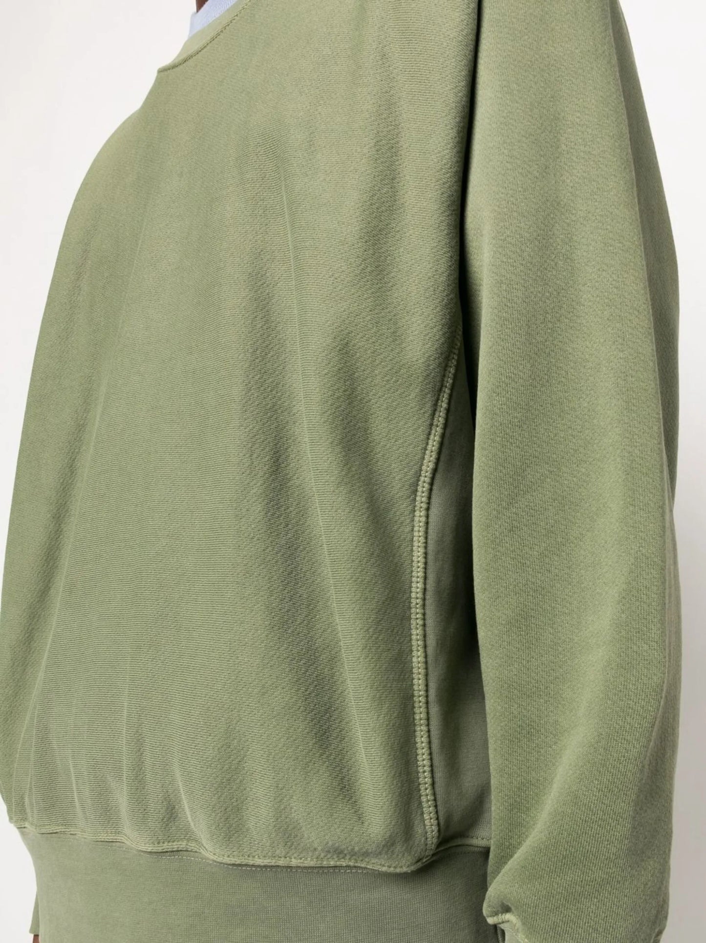 fleece-texture crew neck jumper