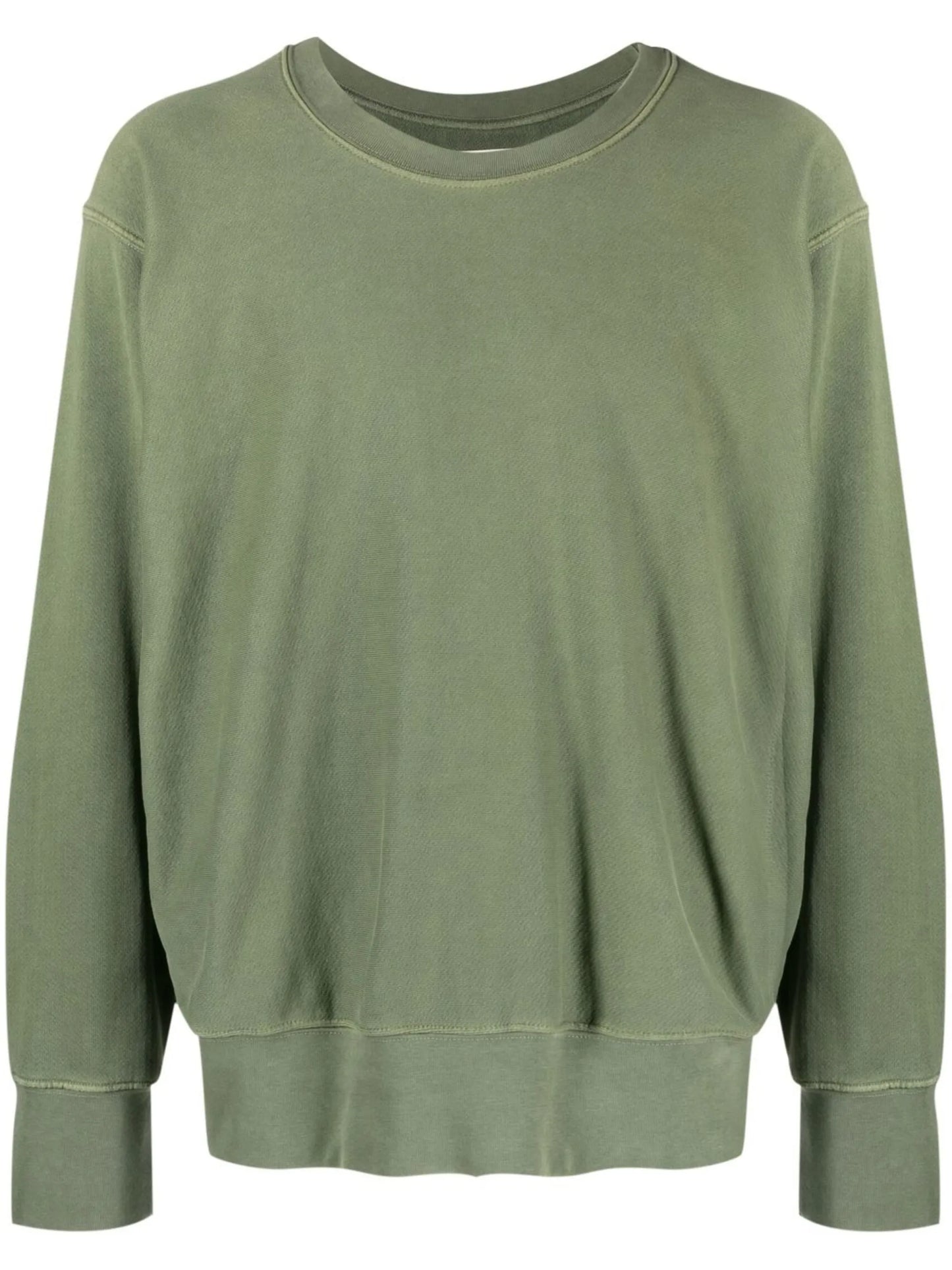 fleece-texture crew neck jumper