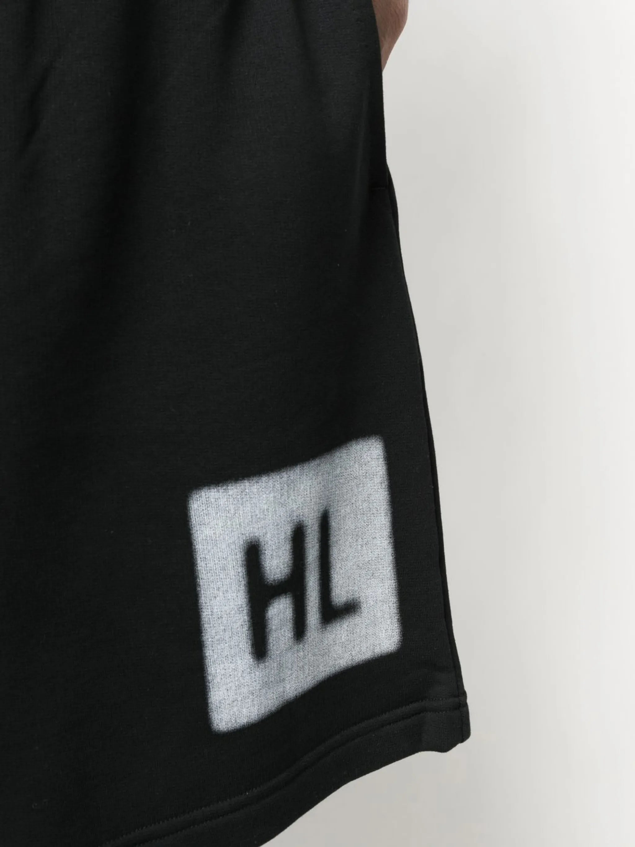 logo-print slip-on track shorts
