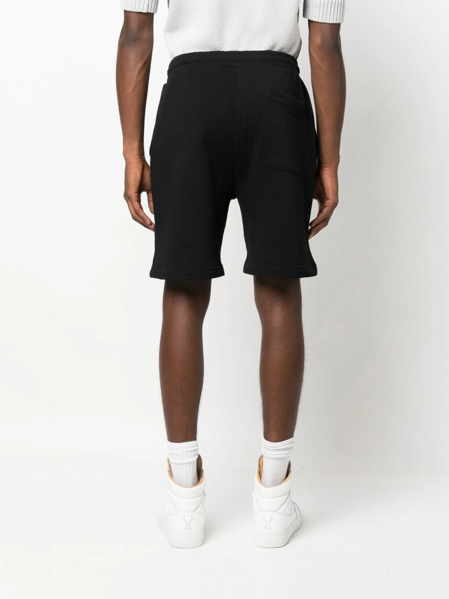 logo-print slip-on track shorts