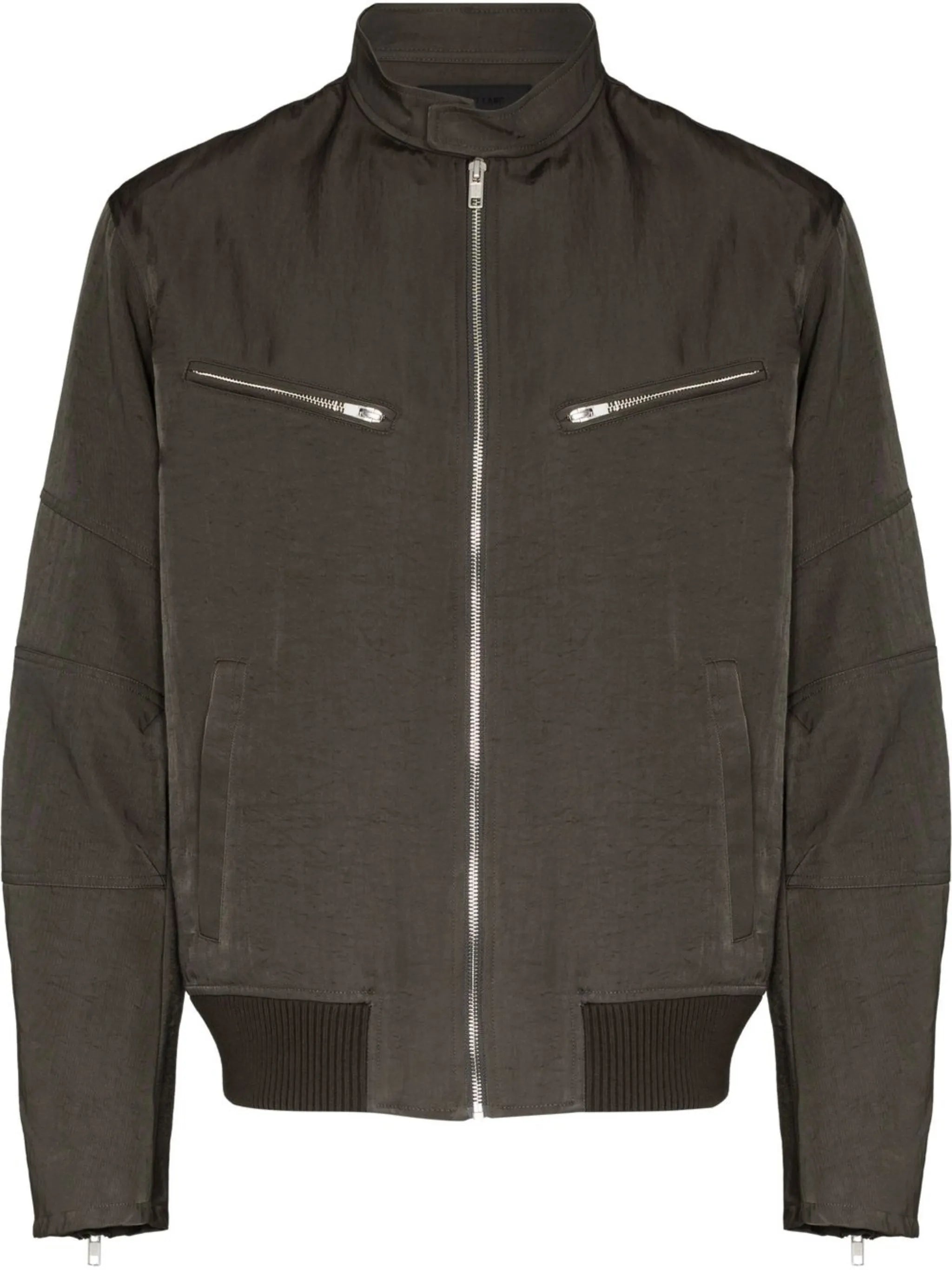 Moto Flight zipped bomber jacket