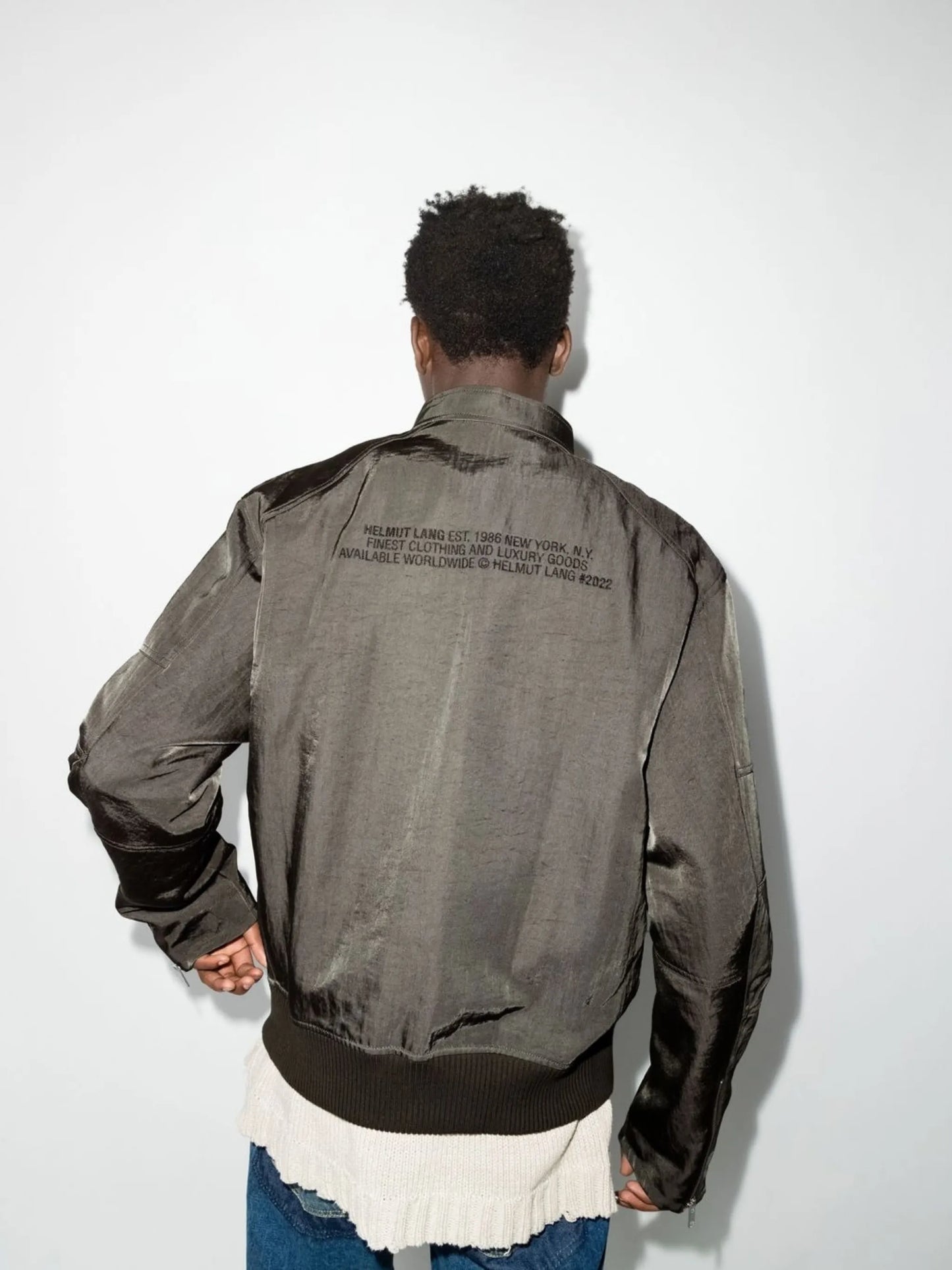 Moto Flight zipped bomber jacket
