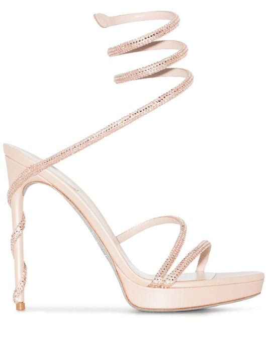 crystal-embellished 120mm stiletto sandals