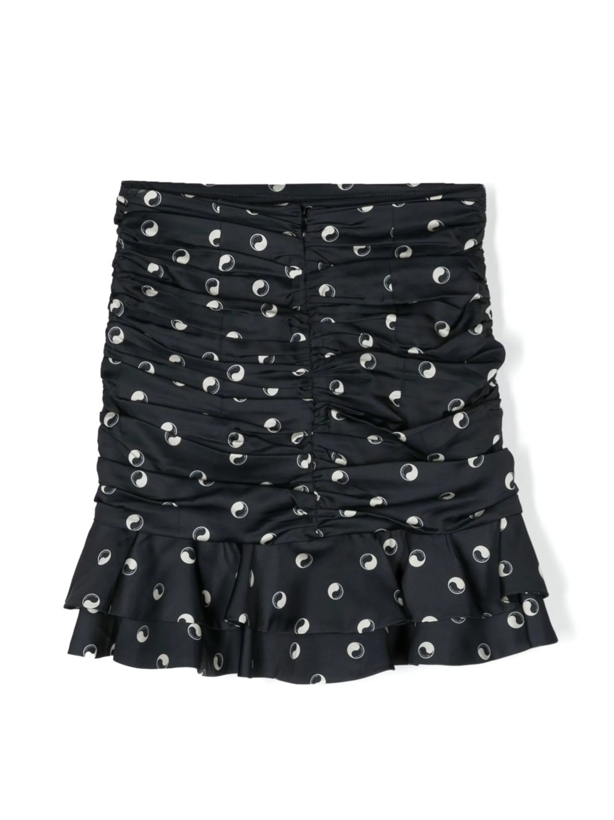 graphic-print ruffled skirt