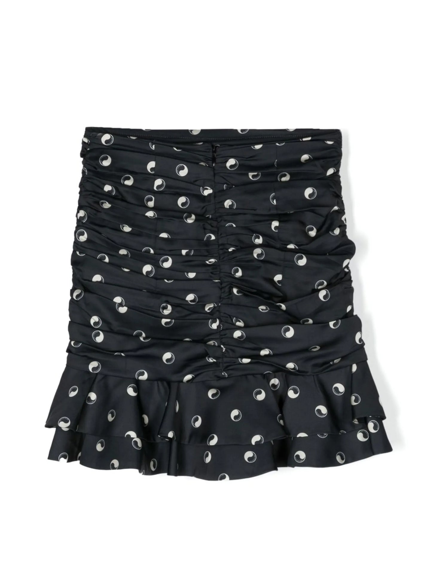 graphic-print ruffled skirt