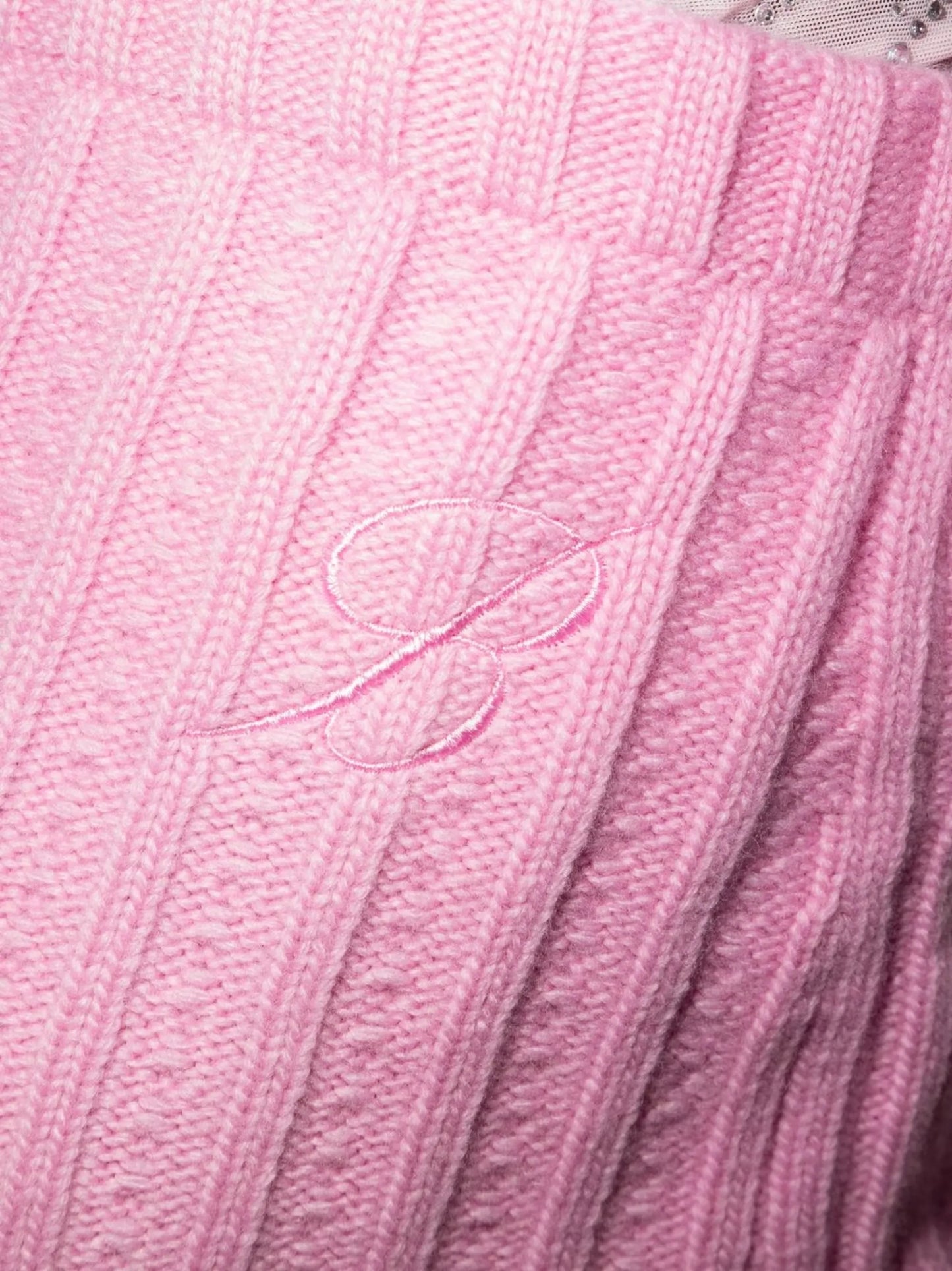 high-rise knitted skirt