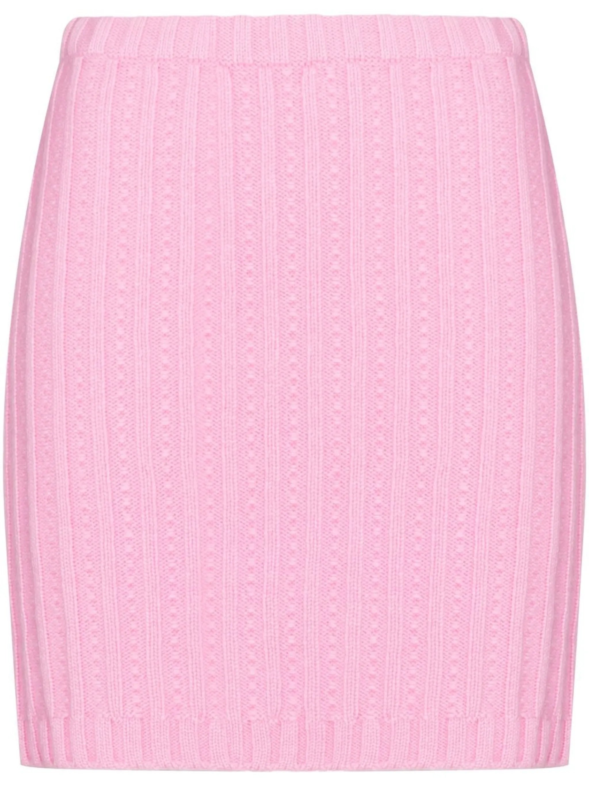 high-rise knitted skirt