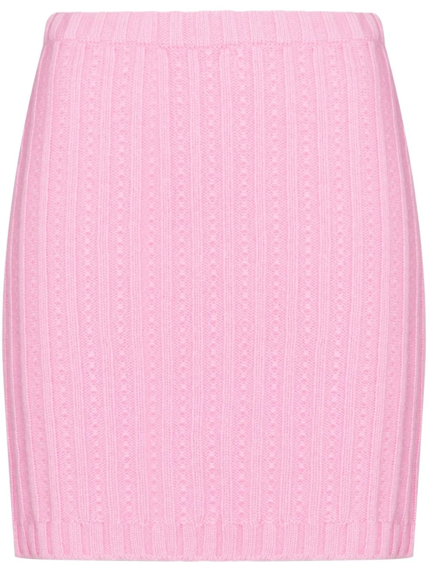 high-rise knitted skirt