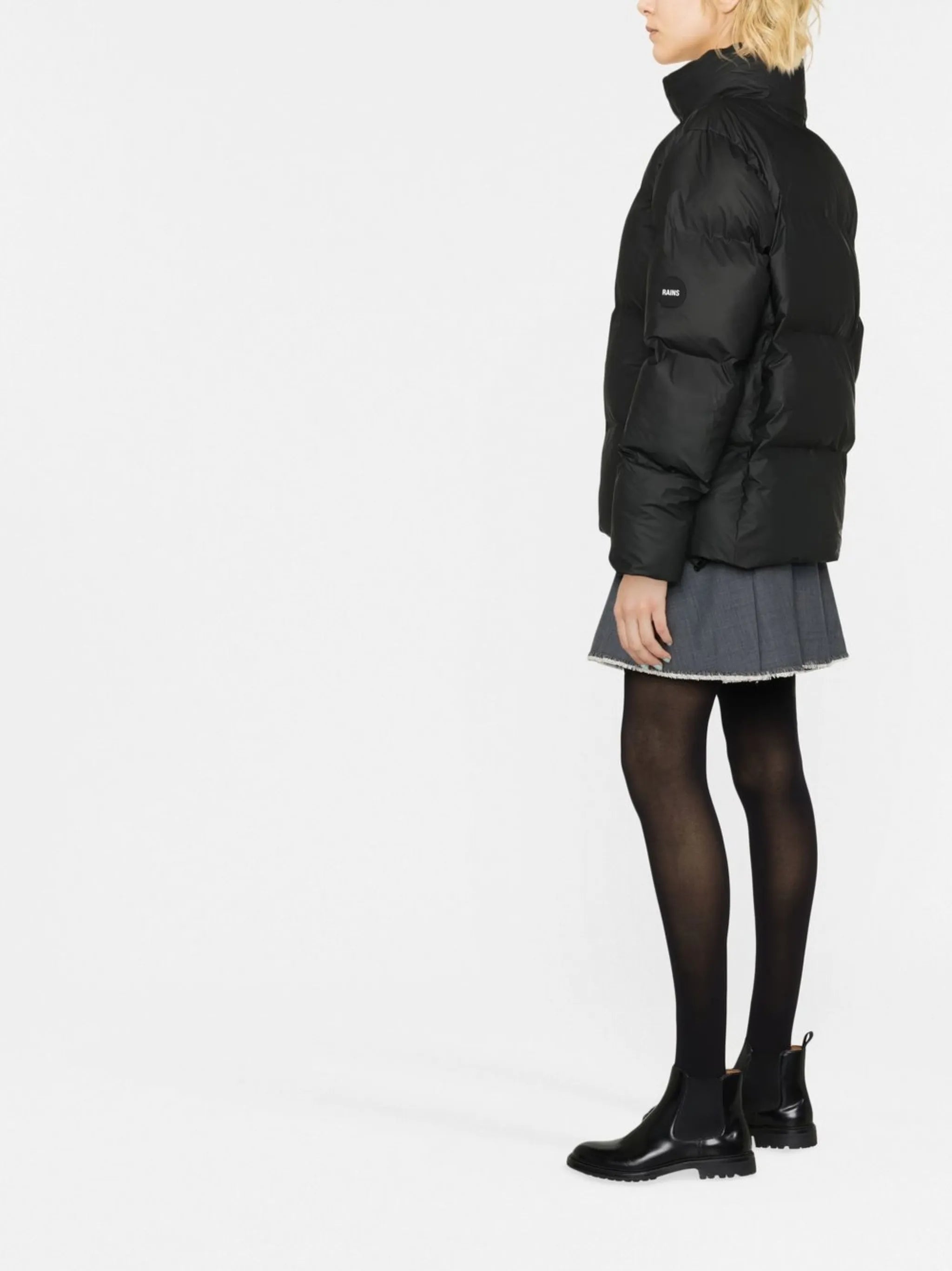 logo-patch puffer jacket