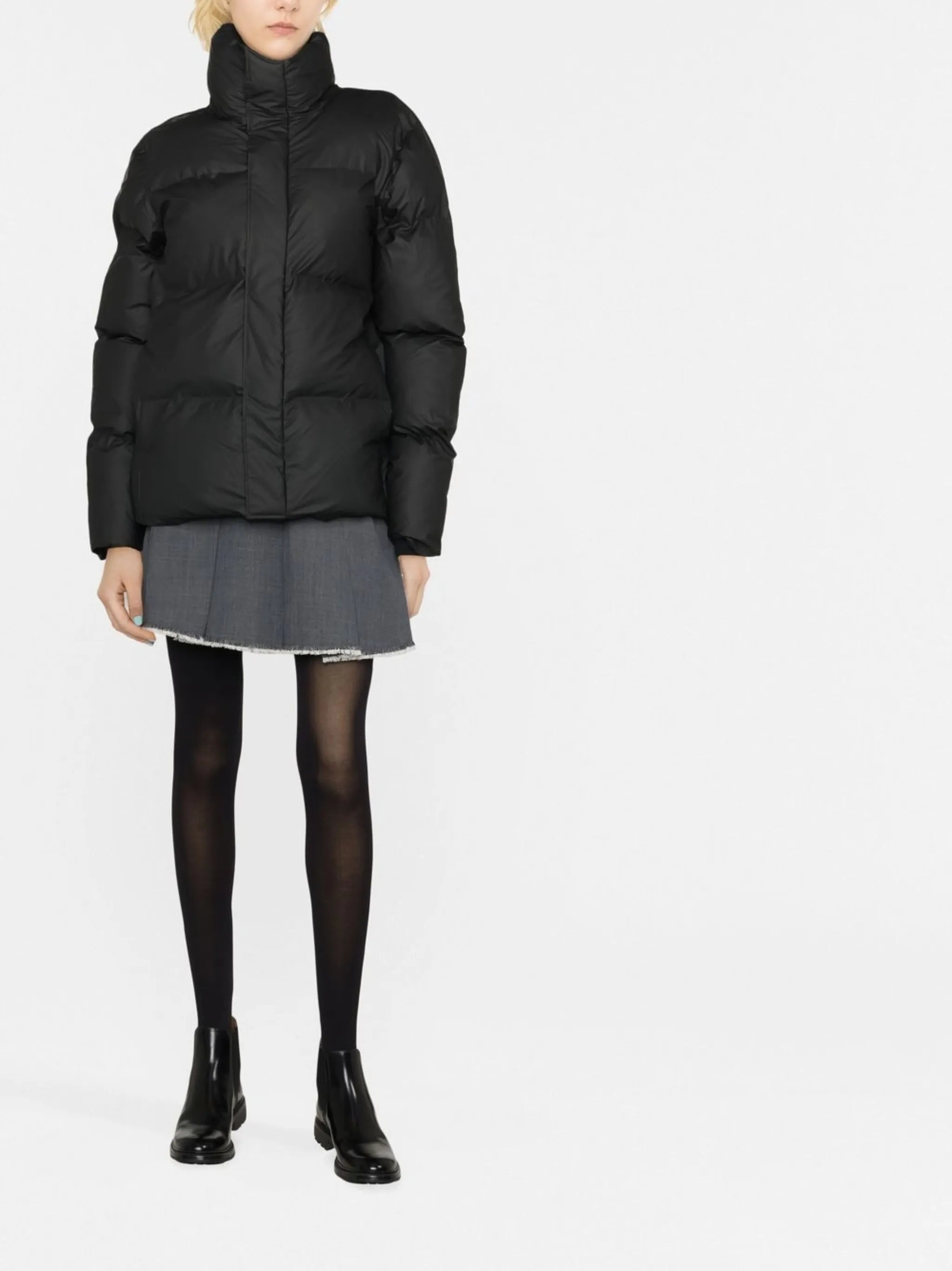 logo-patch puffer jacket