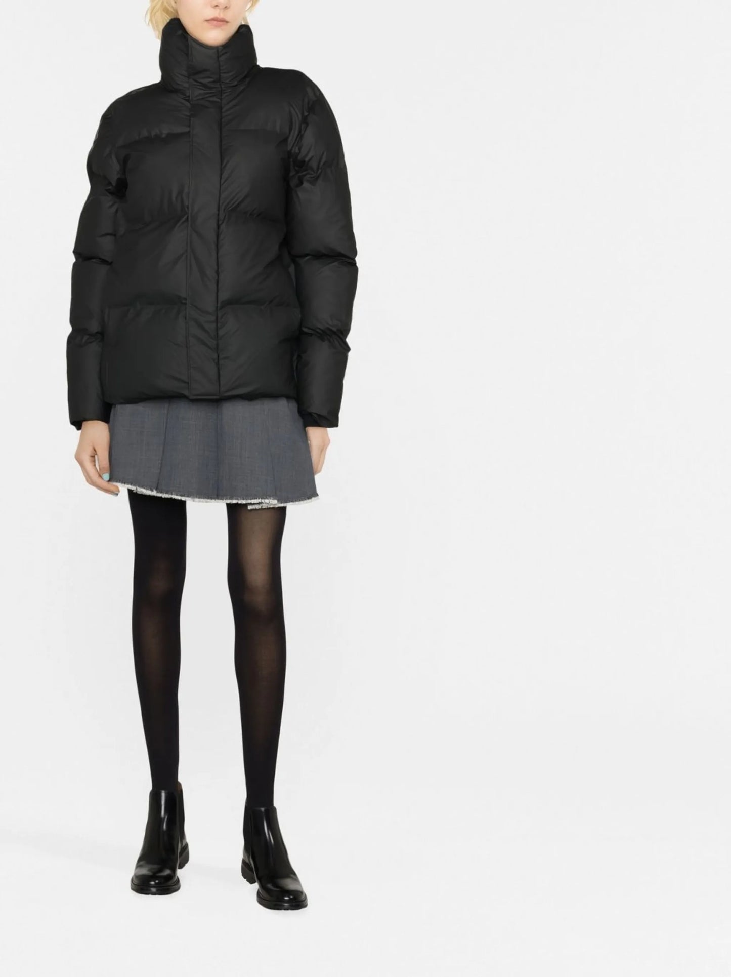 logo-patch puffer jacket